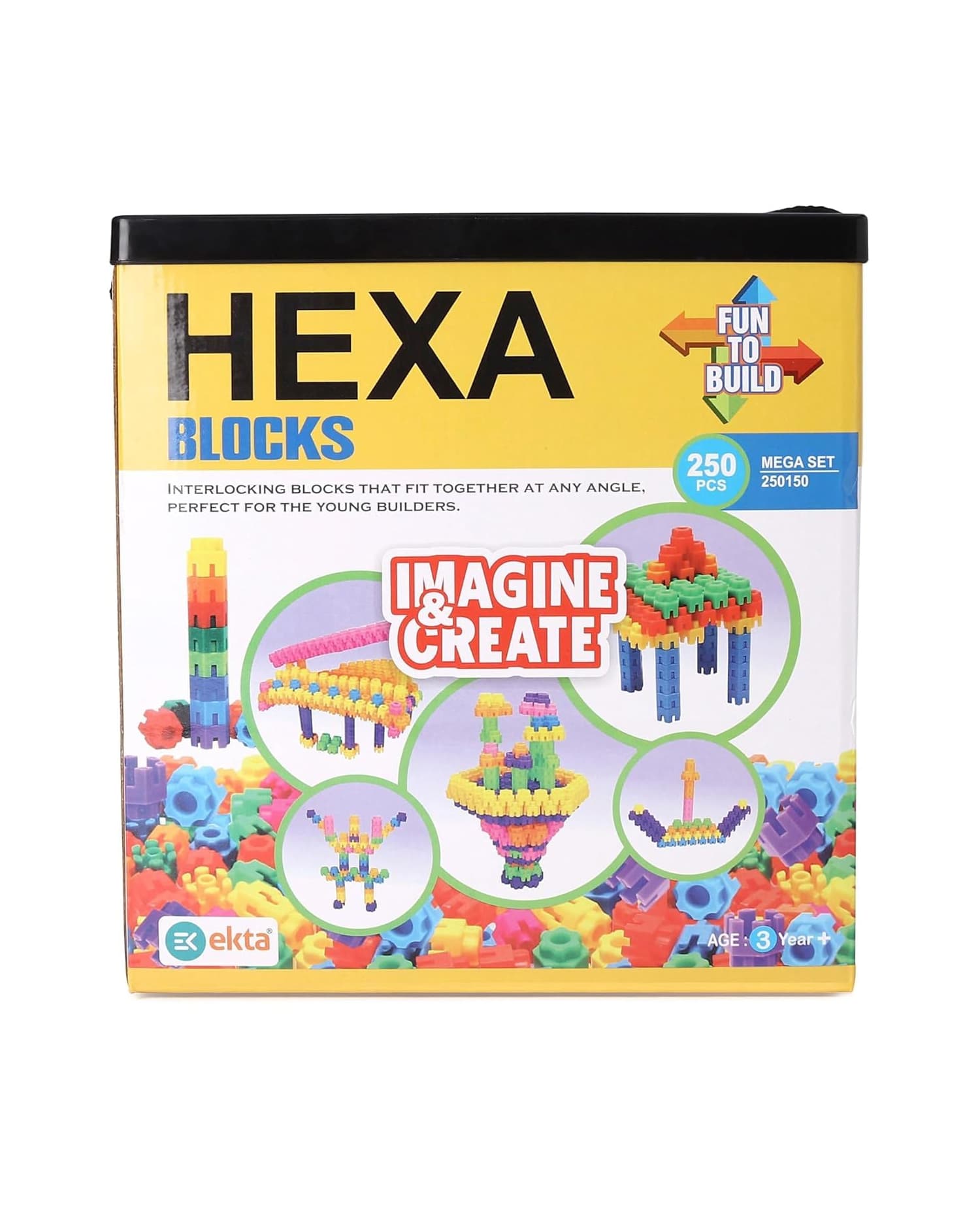 Hexa Blocks Building Set for Kids – Creative Construction Toy | Ekta