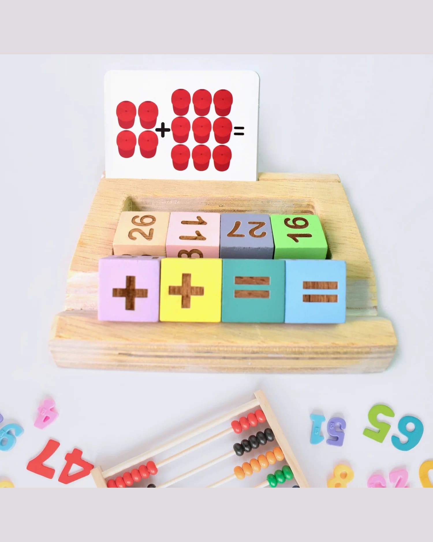 Wooden MathTime for Kids | Educational Math Card Game for Number Learning & Skill Development