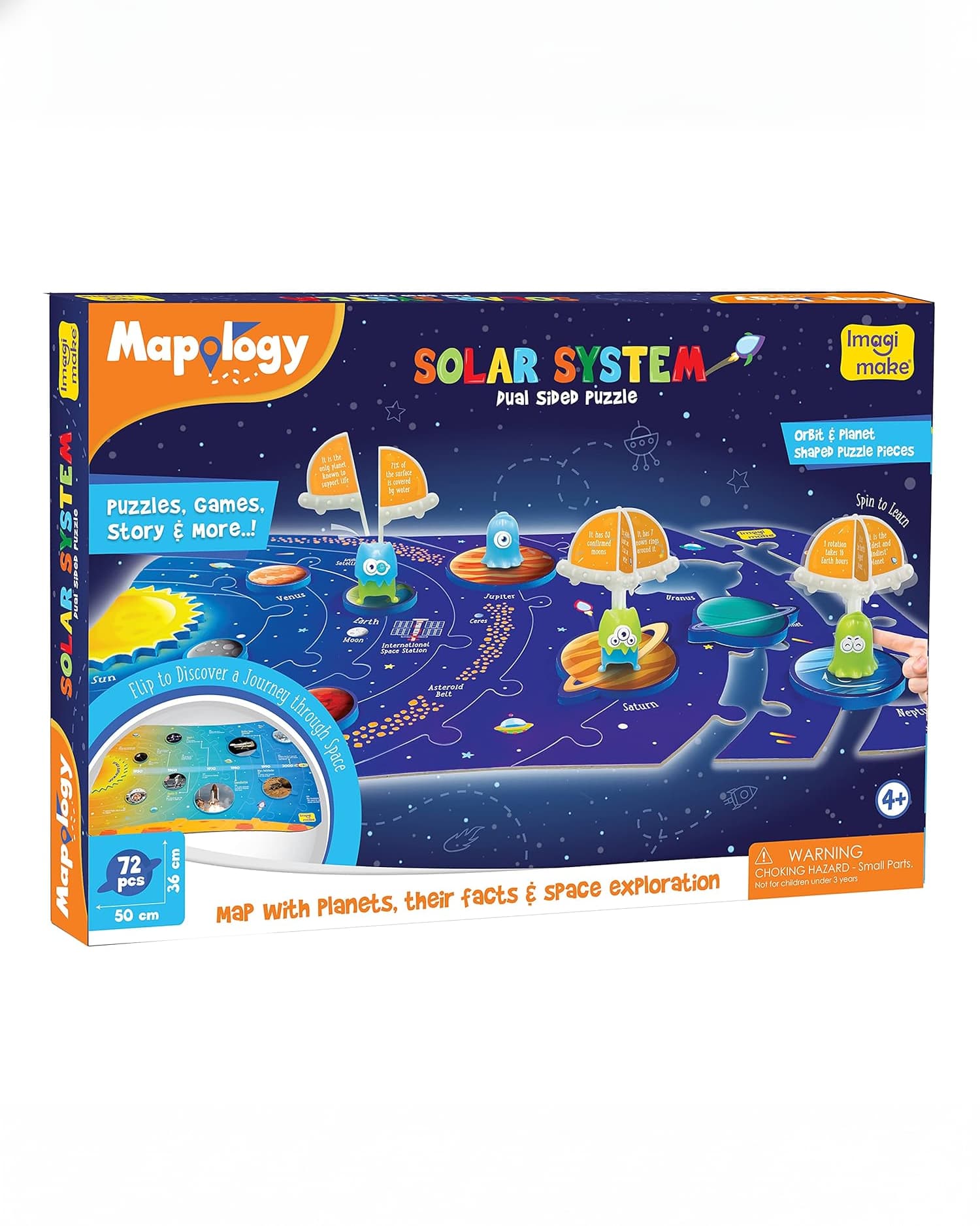 Imagimake Mapology Solar System Puzzle – Educational Learning Toy for Kids Age 4+ | STEM Space Exploration