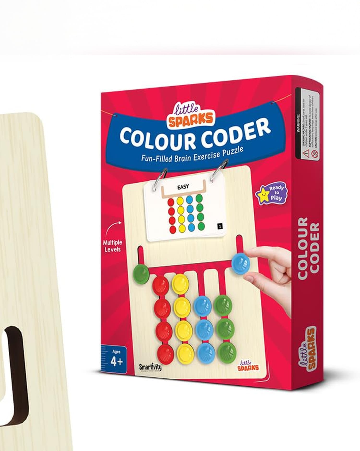 Smartivity Color Coder Slide Puzzle, Montessori Wooden Color Matching Toy, Educational Game for Kids 4+Y