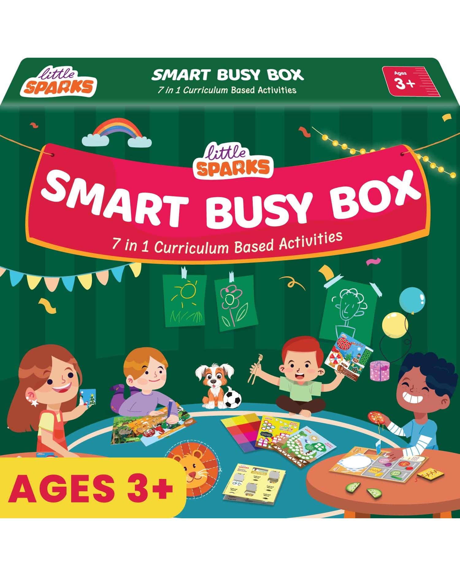 Smartivity Little Sparks Smart Busy Box 7in1 Preschool Learning Activity Kit for Kids Age 3+Yrs