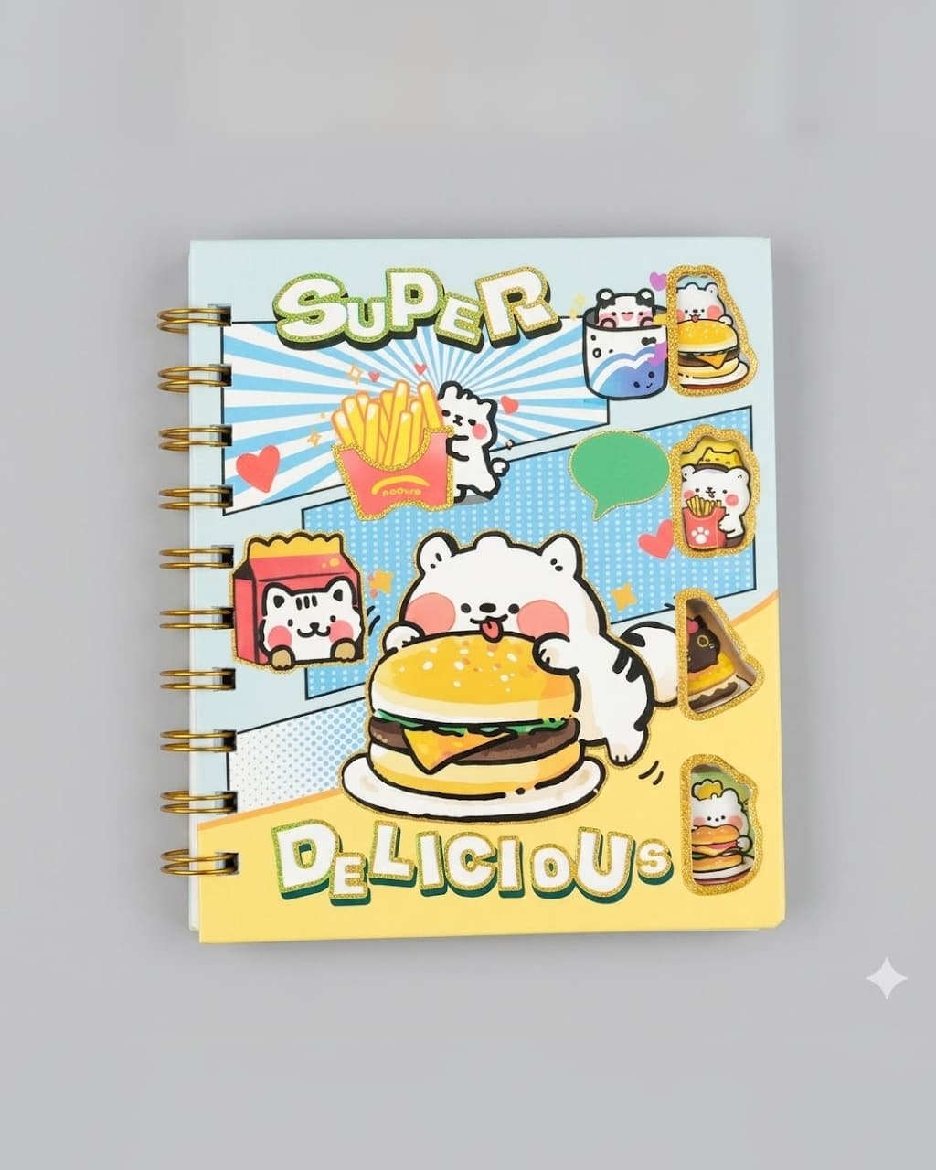 Cute Teddy Super Delicious Theme Cartoon Diary Notebook 1 Pc Kids Writing Journal School Stationery