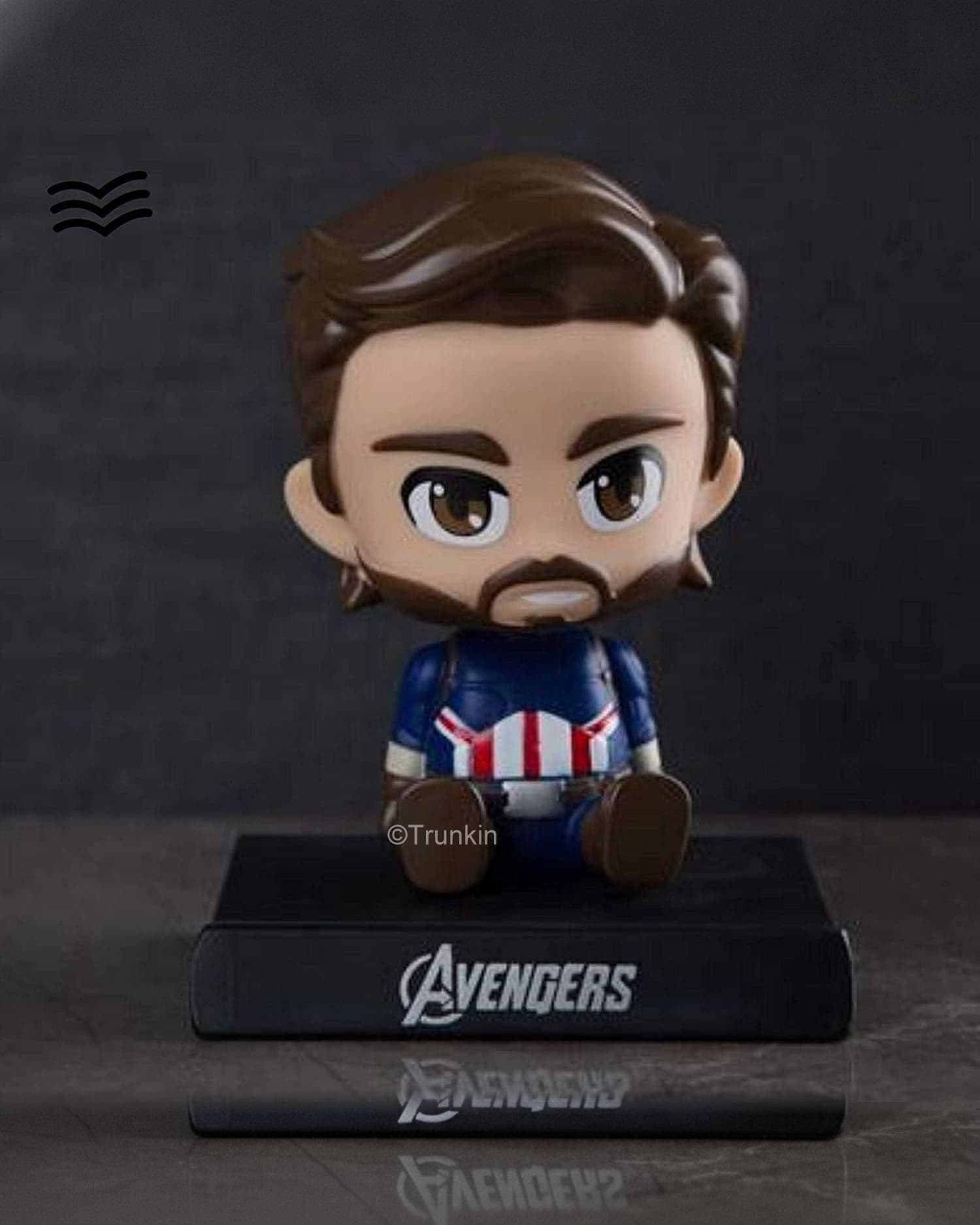 Avenger Bobbleheads Super Infinity War Captain America Action Figure for kids| Multi Color| Pack of 1