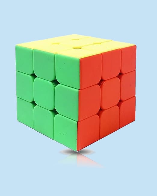 FunBlast 3x3 Speed Cube Puzzle Toy for Kids & Adults, Smooth Rotating Magic Brain Teaser Cube Game, Learning Toy