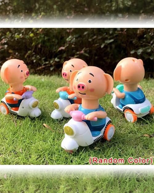 Happy Pig Press & Go Toy for Kids 3+ Years, Colorful Moving Pig Action Toy, Multicolour (Colour May Vary) (1 Pcs)