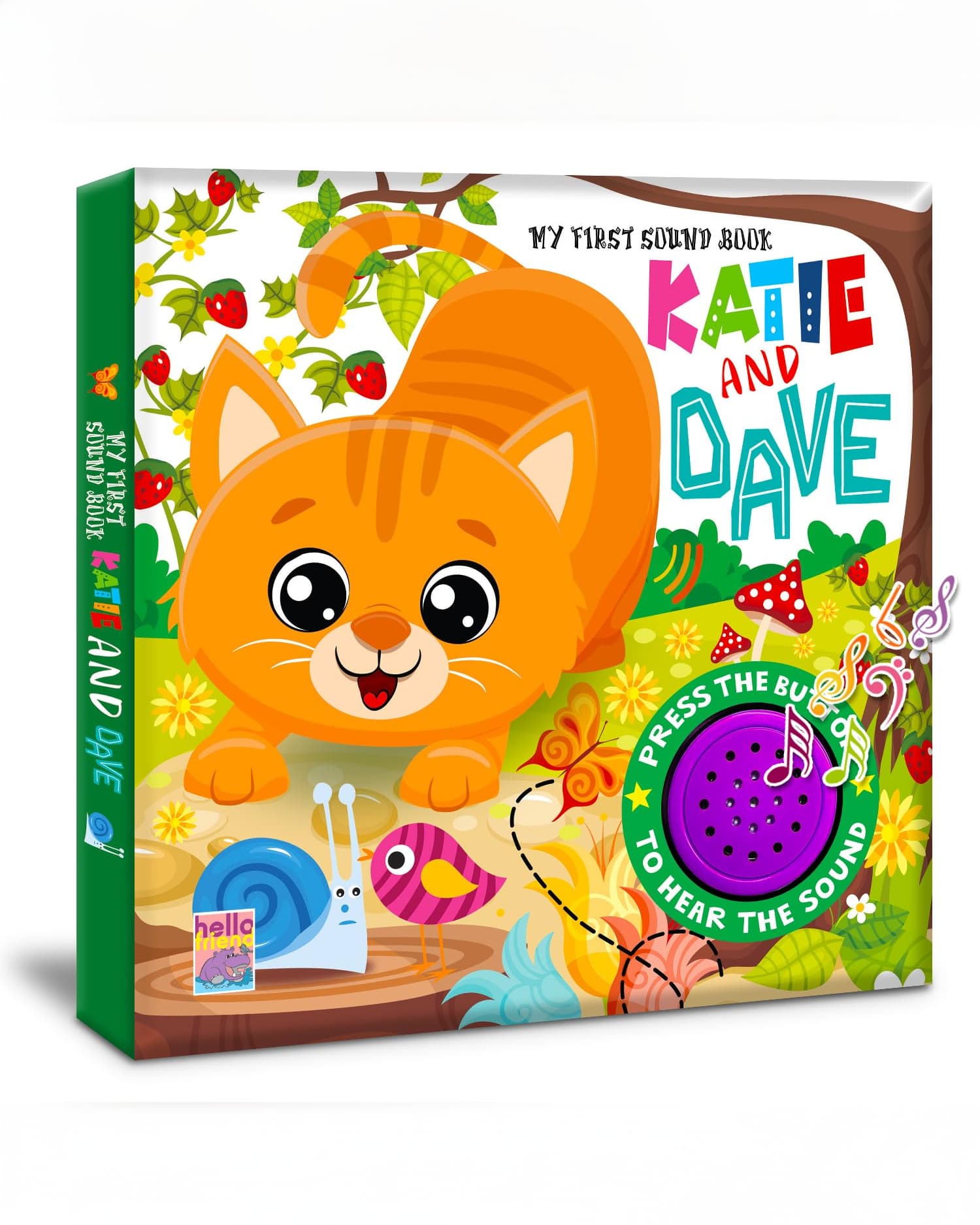 Hello Friends The Katie and Dave Interactive Sound Book for Kids | Fun Learning Story Book with Sound Effects