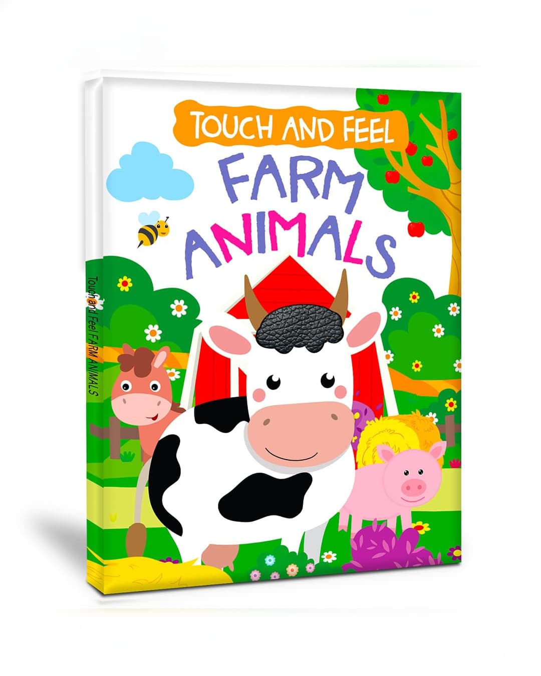 Hello Friends Touch & Feel Farm Animals Board Book for Kids | Interactive Sensory Learning Book for Toddlers