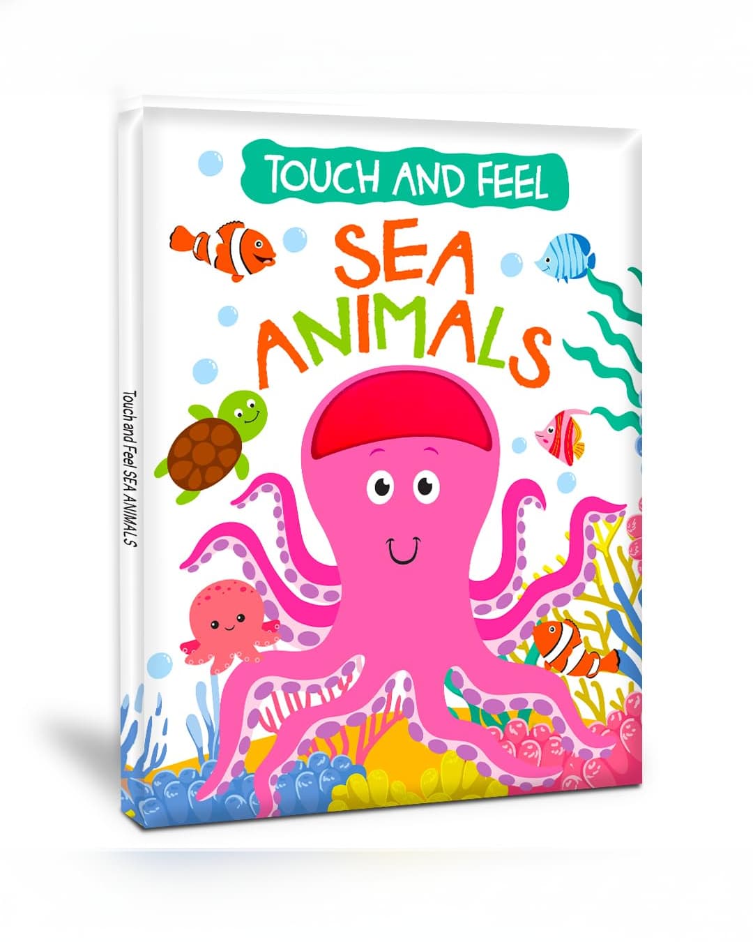 Hello Friends Touch & Feel Sea Animals Board Book for Kids | Interactive Sensory Learning Book for Toddlers