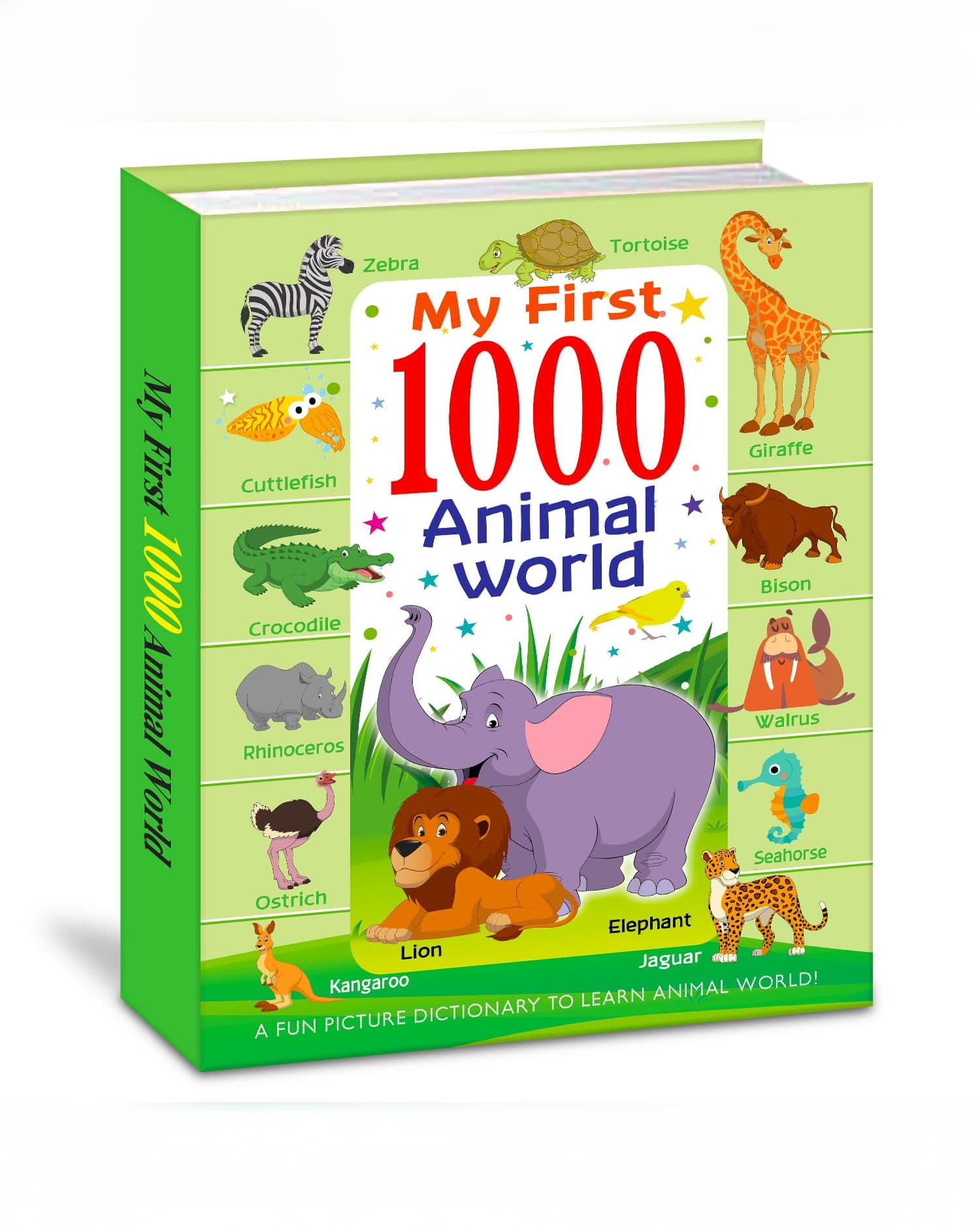 My First 1000 Animal Words Early Learning Book for Kids Illustrated Dictionary Multi Color Pack of 1