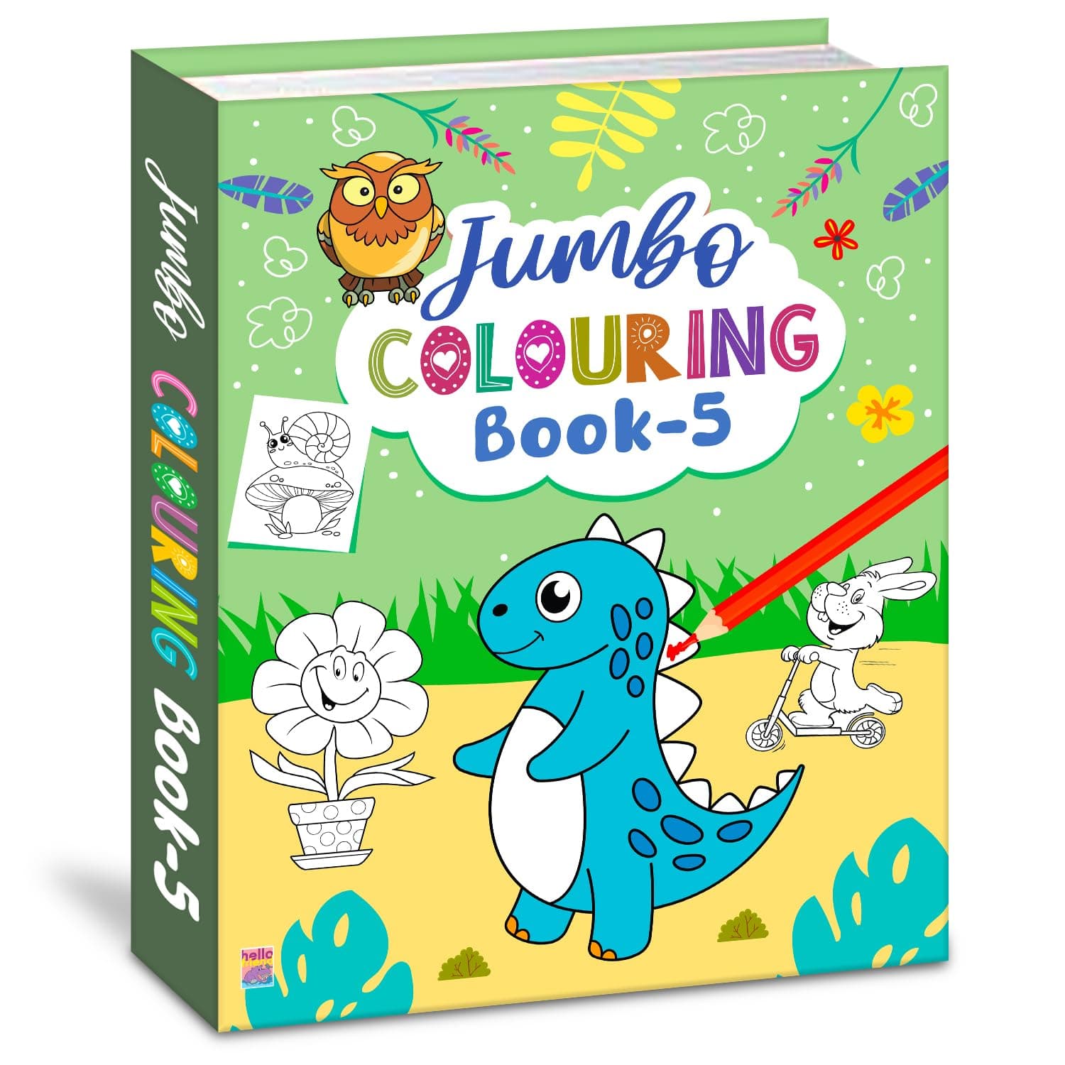 HELLO FRIEND Jumbo Colouring Book-5 for Kids | Large Size Coloring & Drawing Activity Book | Creative Learning Fun