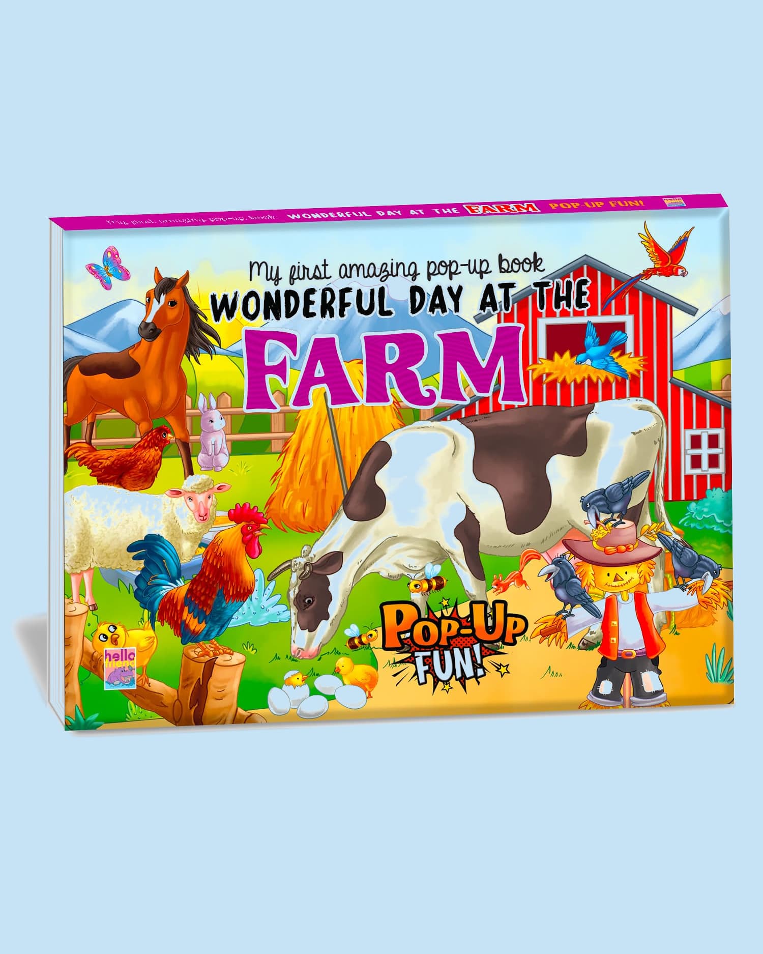 Hello Friends My First Amazing Pop-Up Story Book: Wonderful Day at the Farm | Interactive 3D Kids Story Book