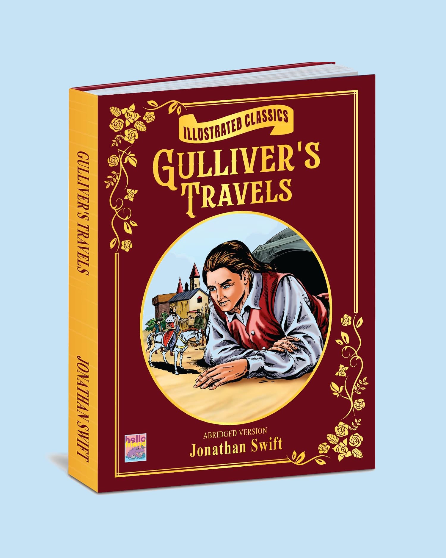 Hello Friend Classics Adventure Gulliver’s Travels for Kids Illustrated Story Book for Children Multi Color PC 1