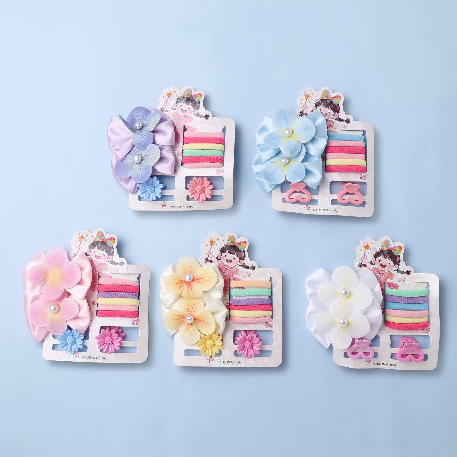 Bright Braid Girls Multi color Combo Set | Casual & Formal Wear Pack Of 1 (Assorted & pattern May Vary)