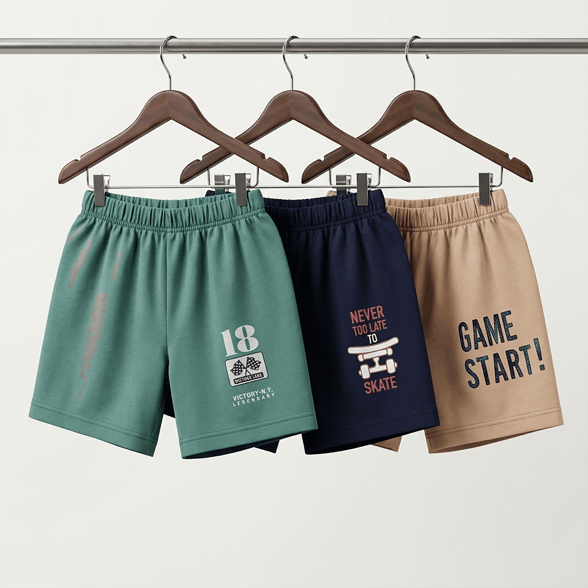Hazelnuts Boys Multi Color Casual Shorts Above Knee Length Cotton Summer Wear