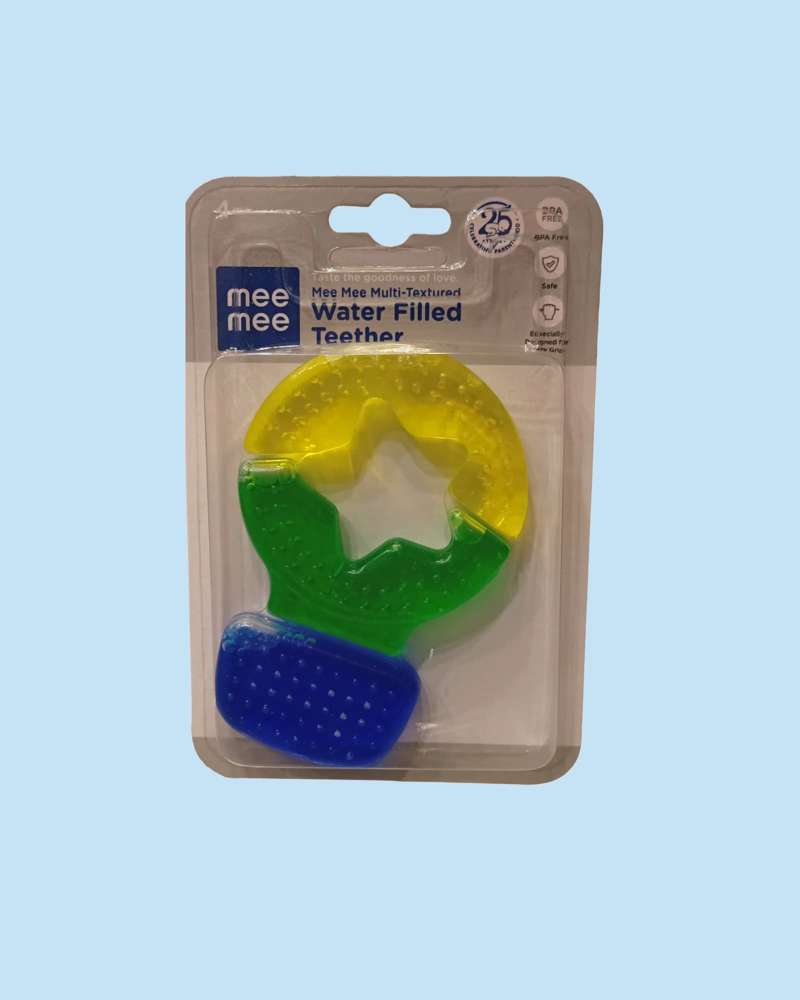 Mee Mee Water-Filled Silicone Teether for Babies | BPA-Free, Safe & Soothing Teething Toy | Multicolor | 0m+