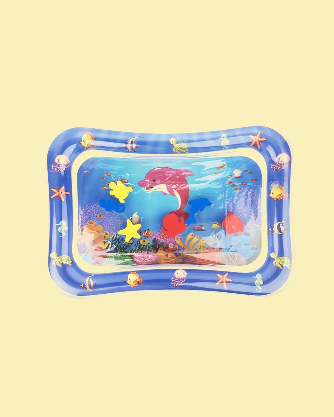 BUMTUM Baby Water Play Aqua Mat Dolphin Inflatable Tummy Time Toy, Leak-Proof Activity Mat for Babies 3–12 Months