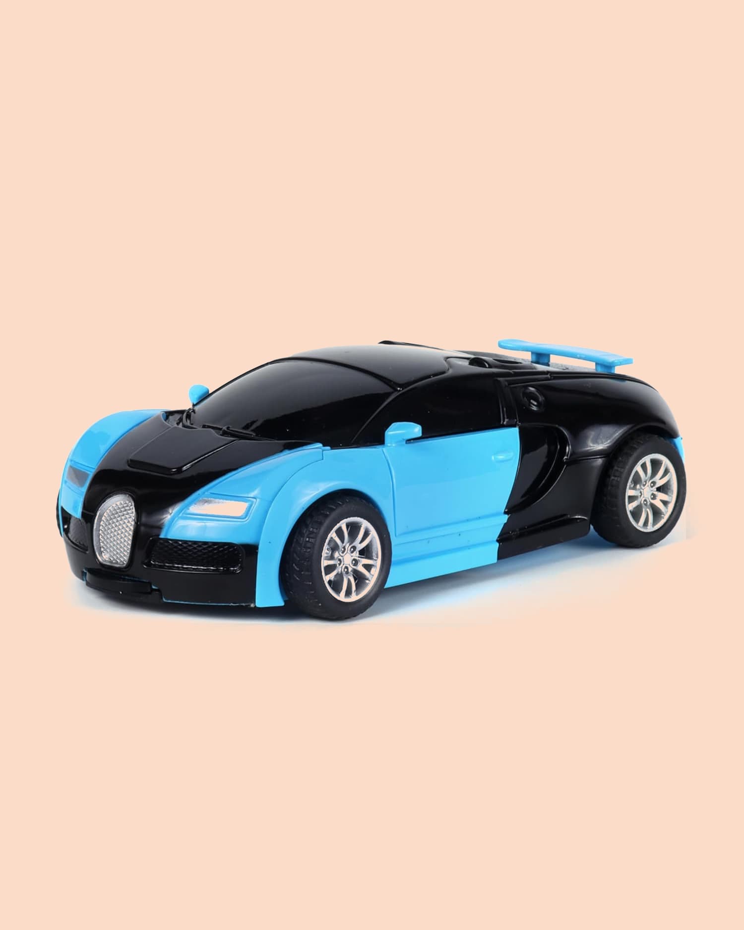 Frendo Transforming Friction Car – Blue | Dash to Transform Toy Car | Made in India | Fun Action Gift for Kids