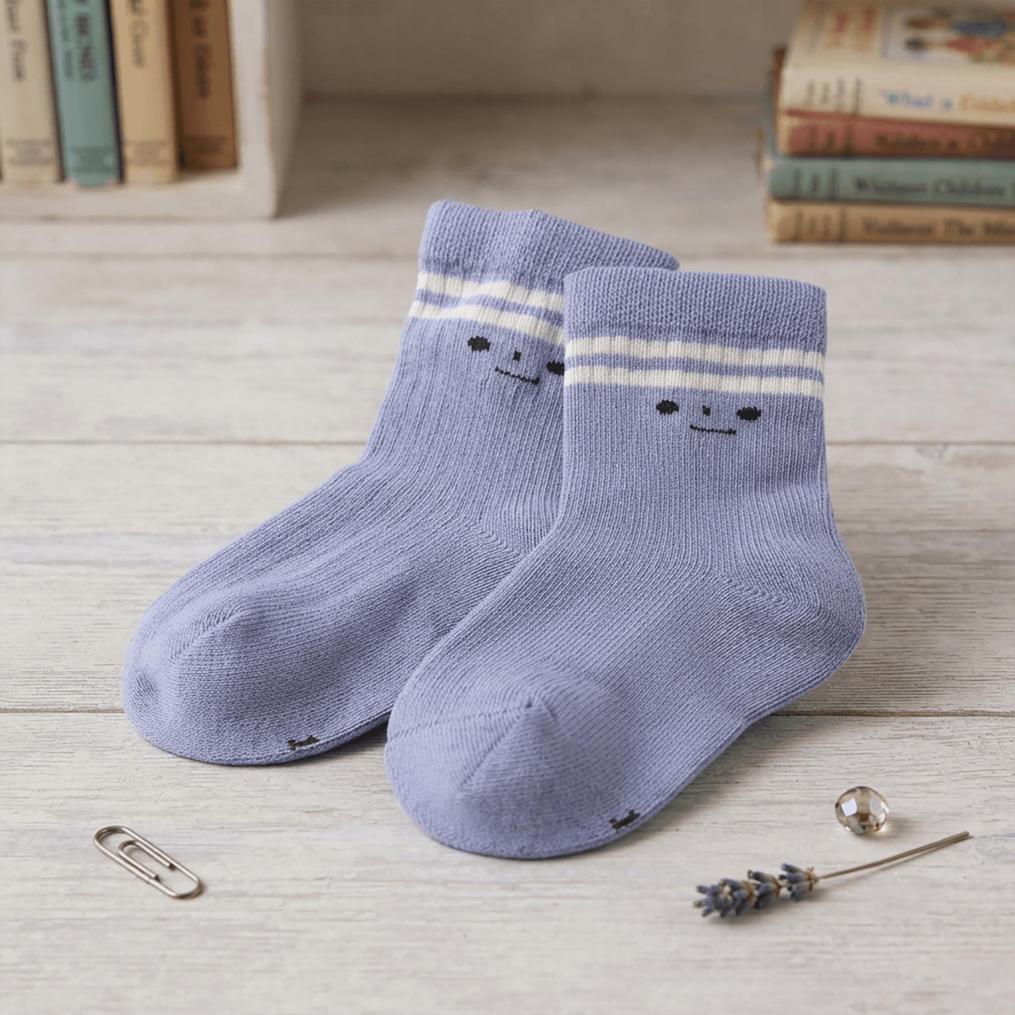 Camey Unisex Blue Cotton Ankle Length Socks, 1 Pack, Soft Slip-On All-Season Socks for Casual & Daily Wear