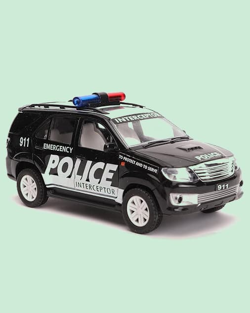 Centy Toys Plastic Police Interceptor Fortune Pull Back Car