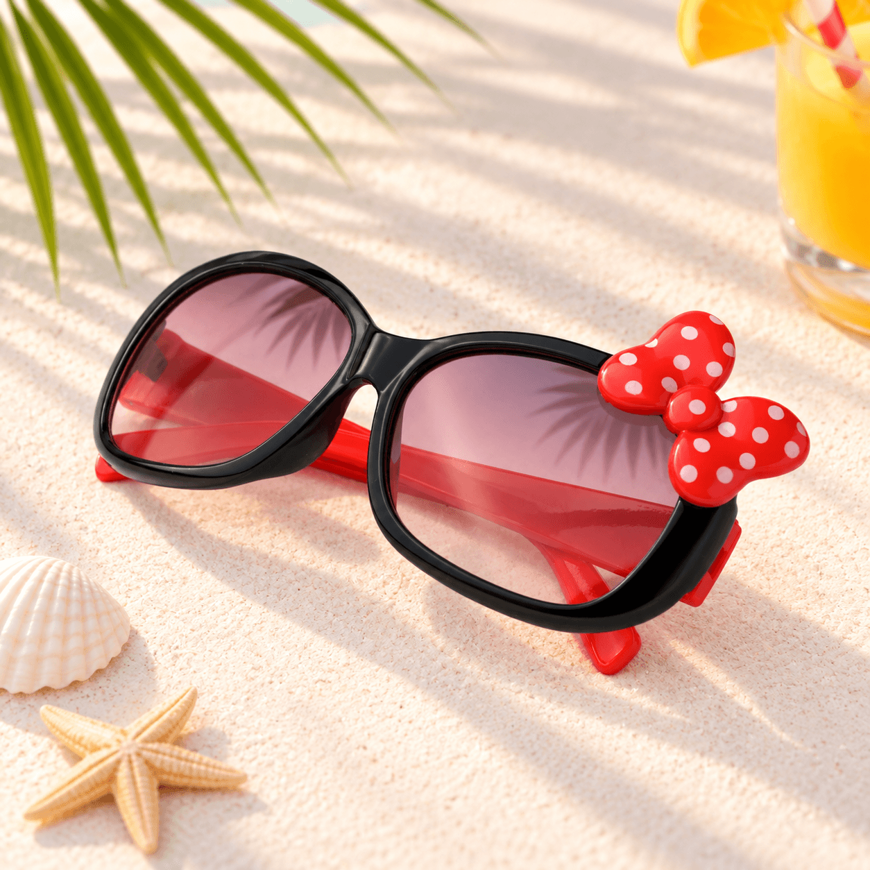 Tinted Tales Girls Black Plastic Sunglasses – Stylish Casual & Outdoor Eyewear