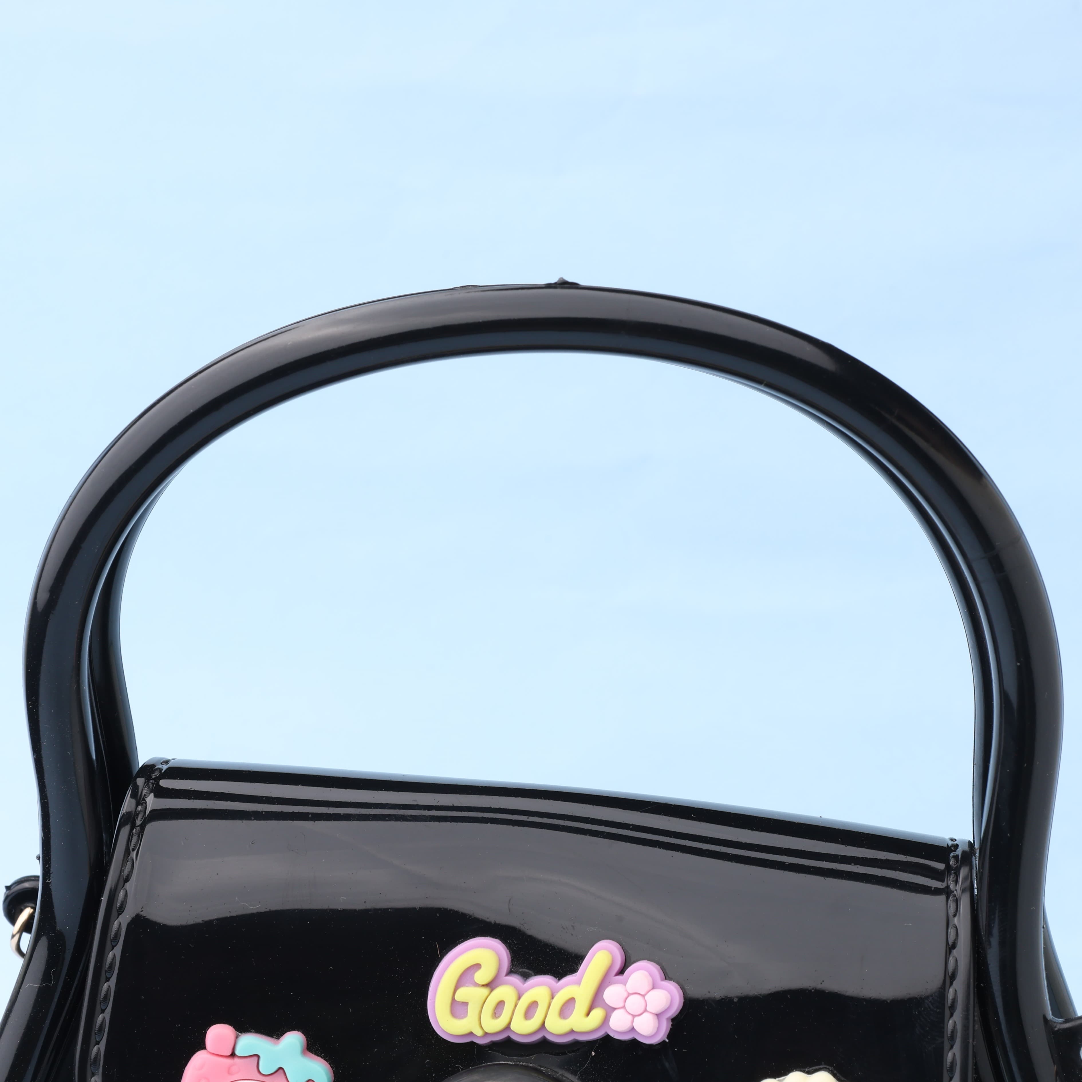 Tiny Packs Girls' Black Sling Bag | Stylish Shoulder Bag for Casual Wear, Parties & Travel