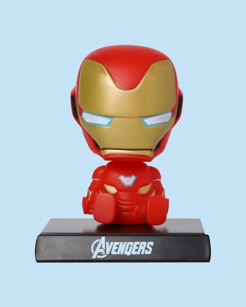 Avenger Bobbleheads Super Infinity War Iron Man Action Figure for kids| Red and Gold| Pack of 1