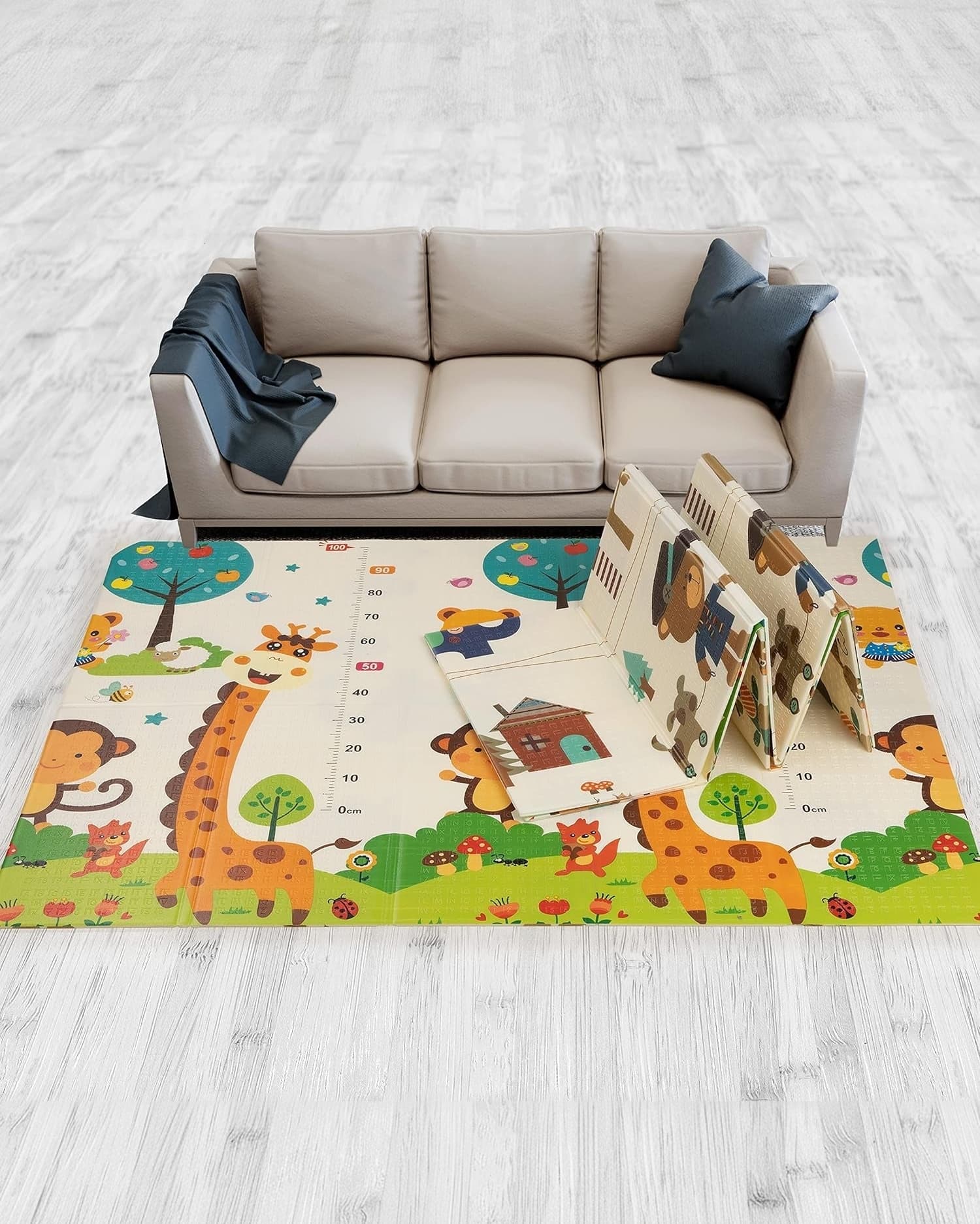 LuvLap Number Zoo Double-Sided Waterproof Baby Play Mat – Reversible, Multicolor Floor Mat for Crawling Babies & Kids