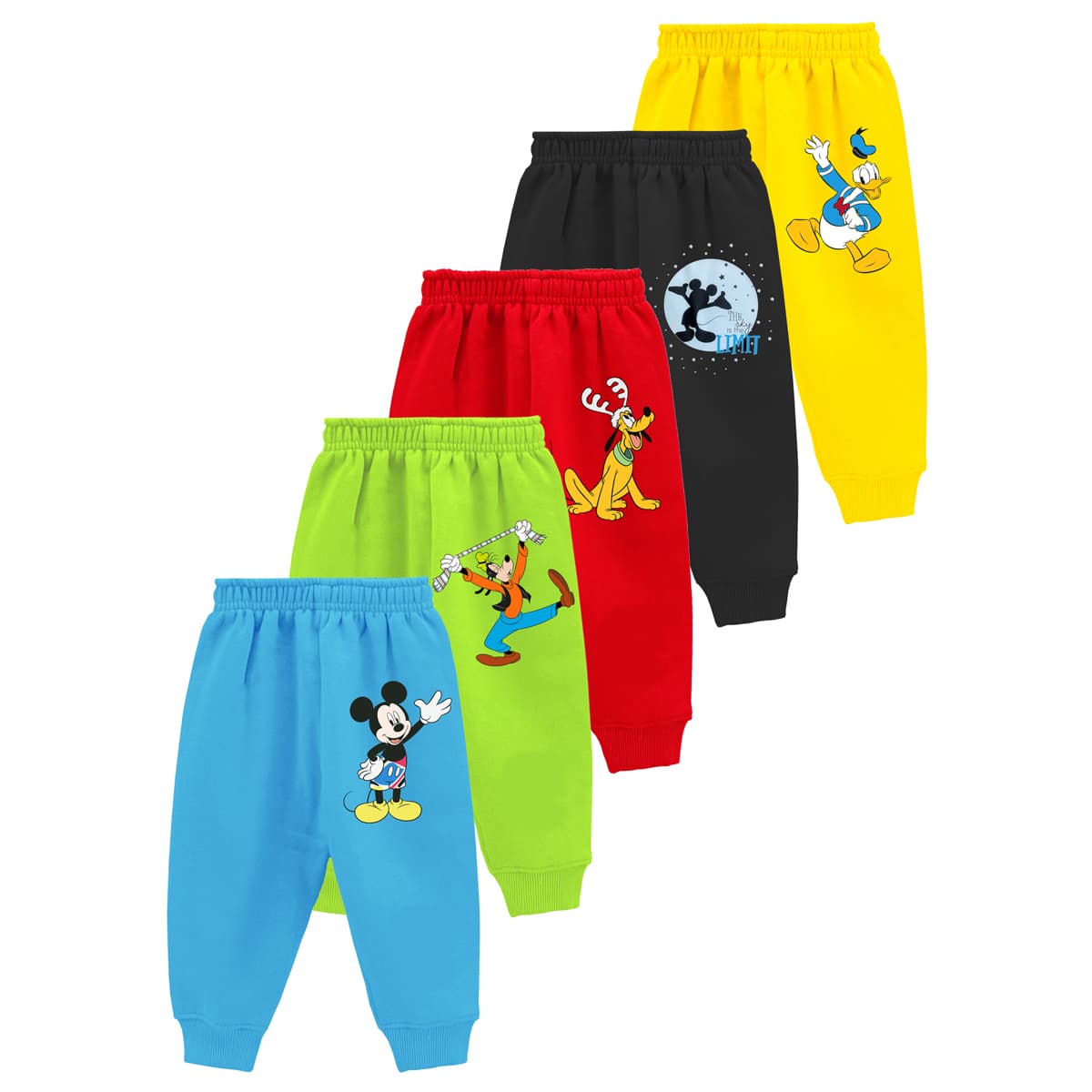 Kuchipoo Unisex Light Sky Blue, Neon Green. Black, Red, Yellow Full Length Cotton Jogger for Casual Daily Wear
