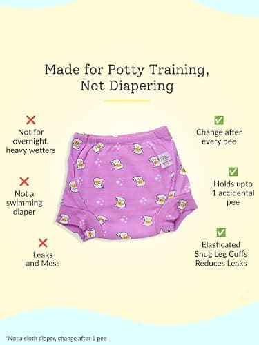 SuperBottoms Padded Underwear for Babies & Toddlers | Pack of 6 DryFeel Cotton Potty Training Pants