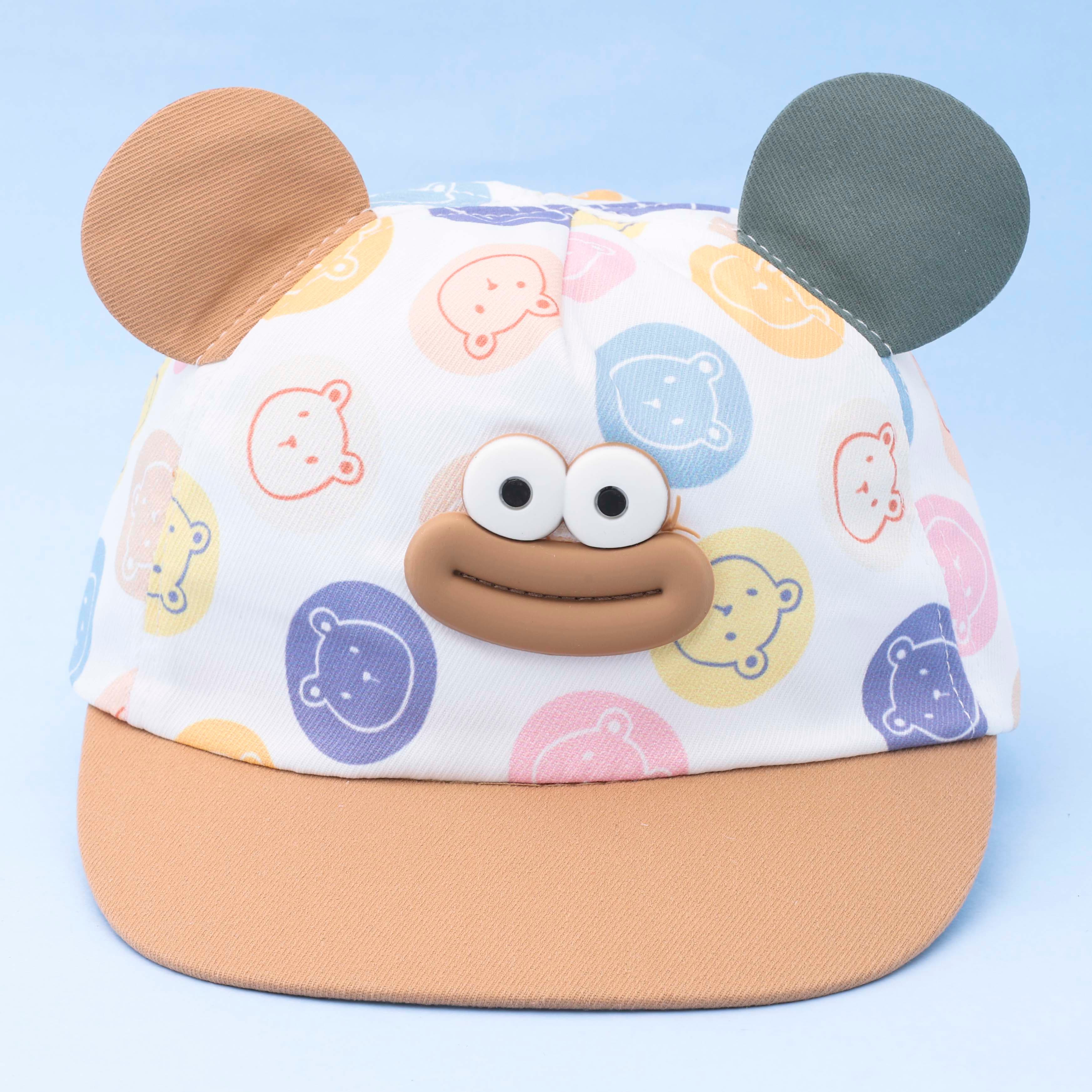Oh! Hats Boys Beige Printed Cap | Casual Daily Wear Headgear
