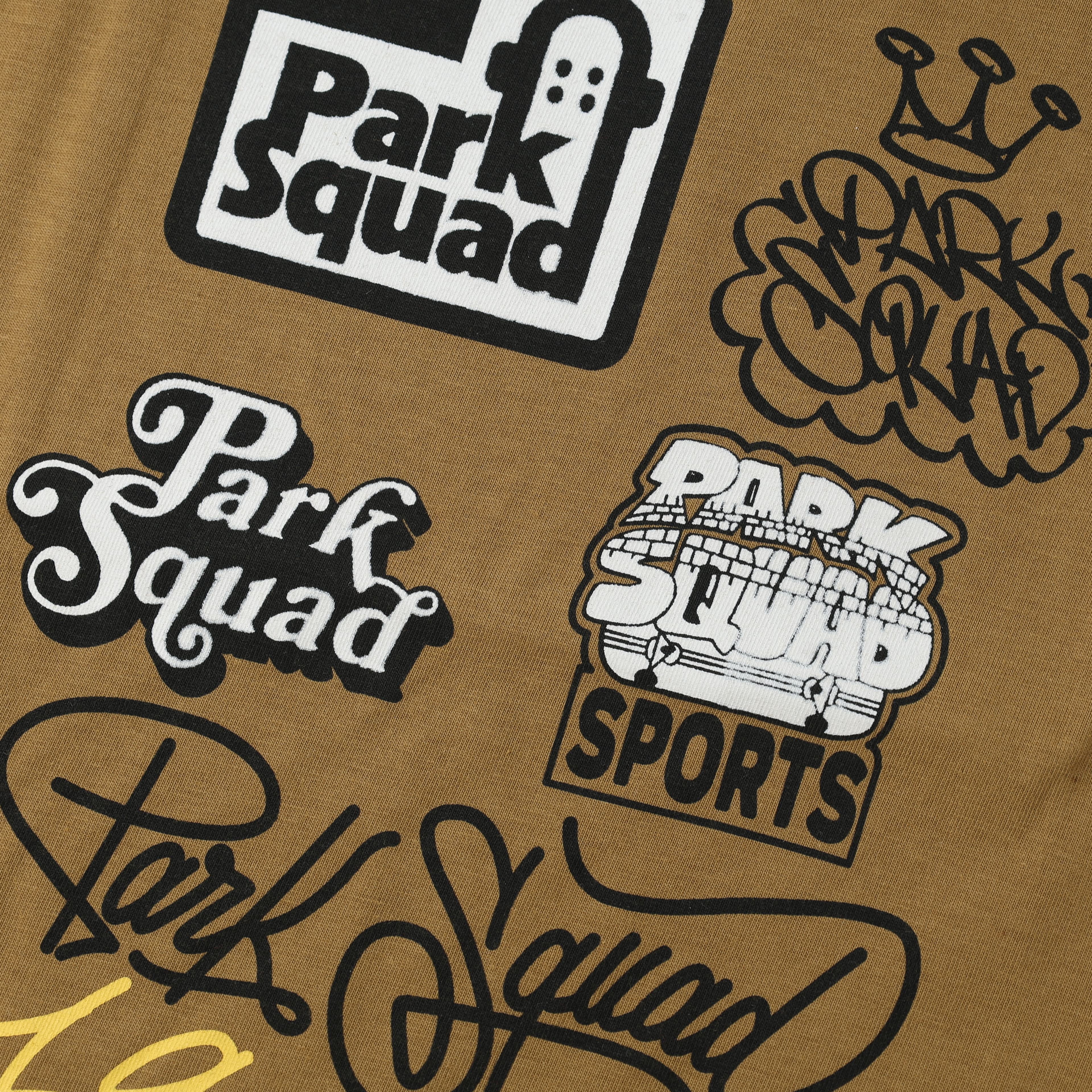 Biskid Boys Olive Green Short Sleeve T-Shirt with Park Squad Print for Casual Summer Wear