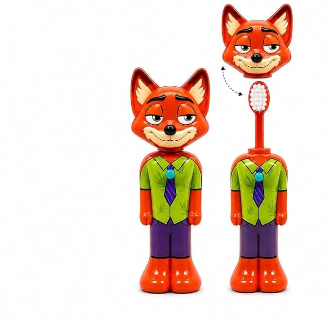 Zootopia Fox Toothbrush for Kids | Cartoon Character Kids Toothbrush | Soft Bristle Toothbrush for Children | Oral Care