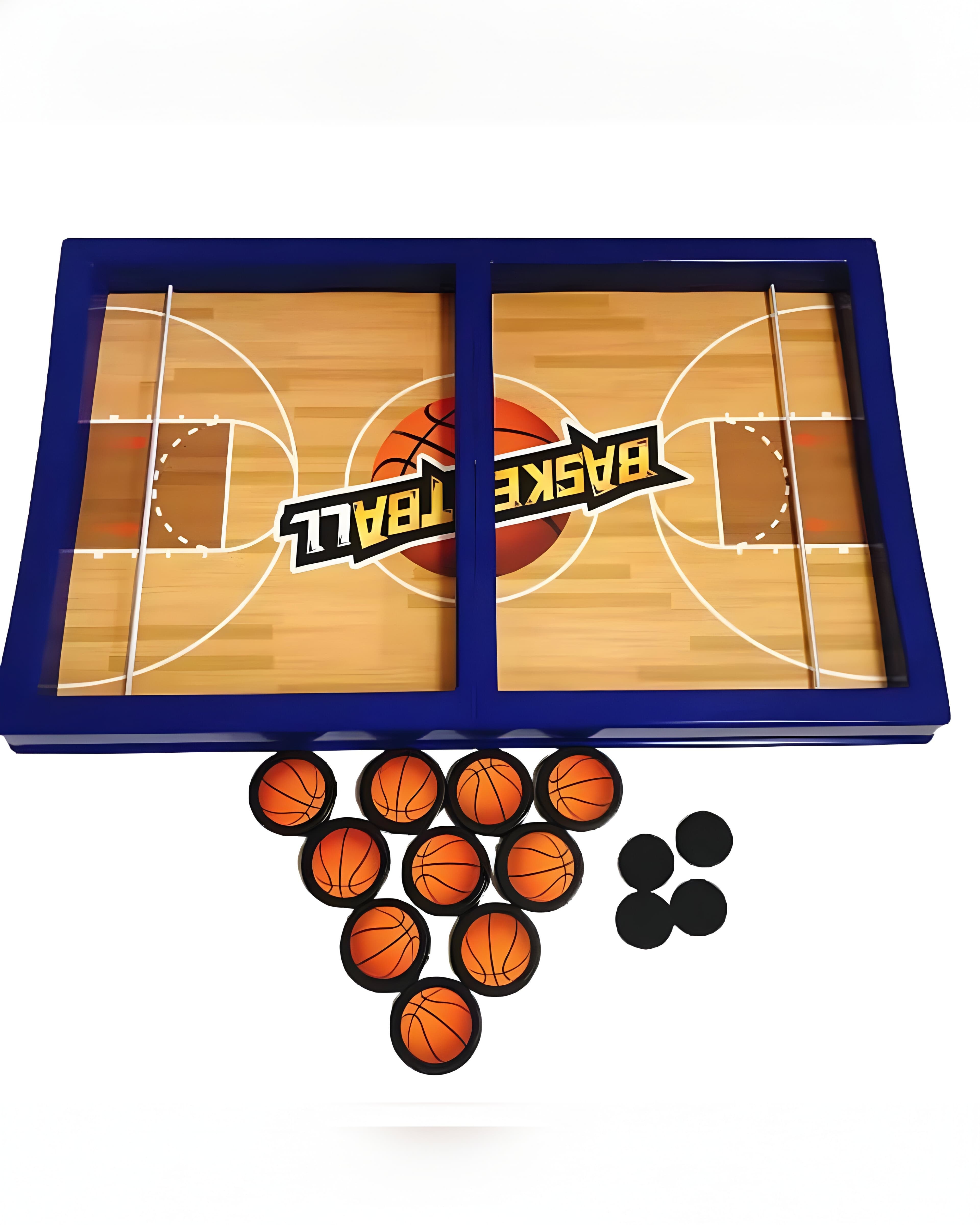 Jollyora Basketball Board Game Viewide Fast Sling Puck Game Paced Table Desktop Battle Basketball Game for Kids Winner Board Games Interactive Toy - Pack of 1  Color May Vary 10 Pieces