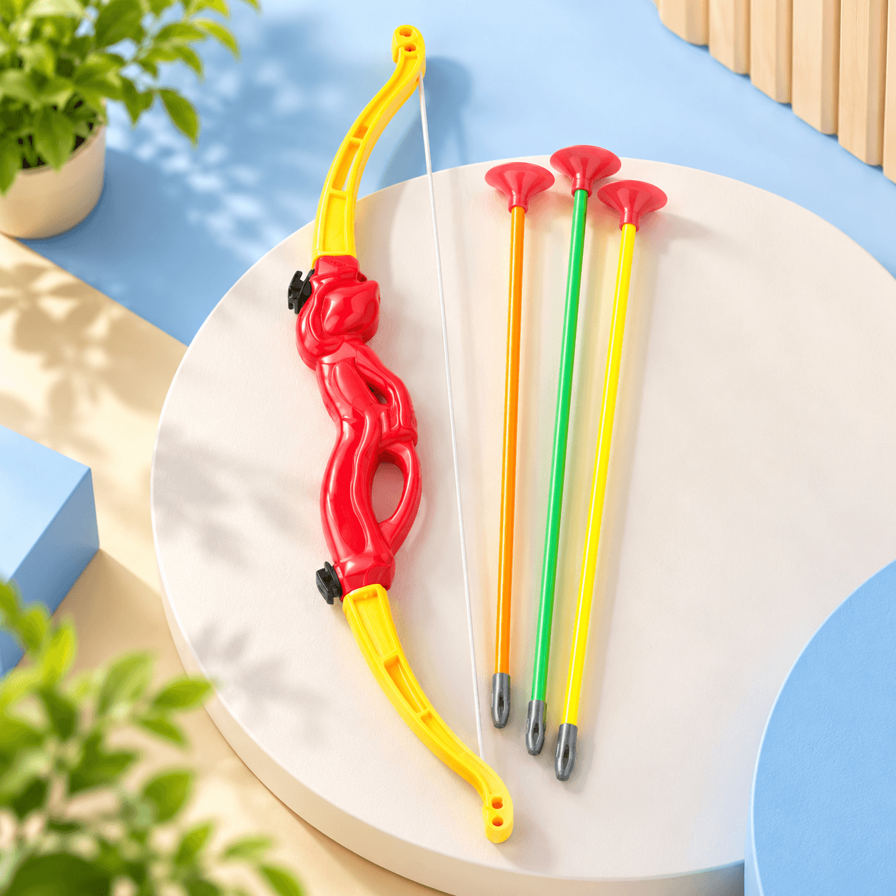 Kids Bow and Arrow Set with Target | Outdoor Archery Game for Children | Aim & Shoot Activity Toy | Pack of 1 | Yellow