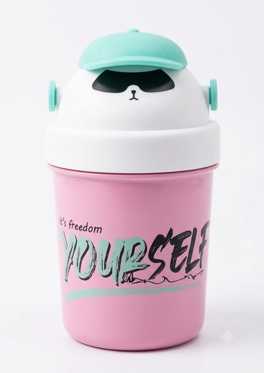 Cool Water Bottle Specs Design | Stylish Reusable Drinking Bottle for Kids| Portable Bottle for School & Travel(Color may vary)