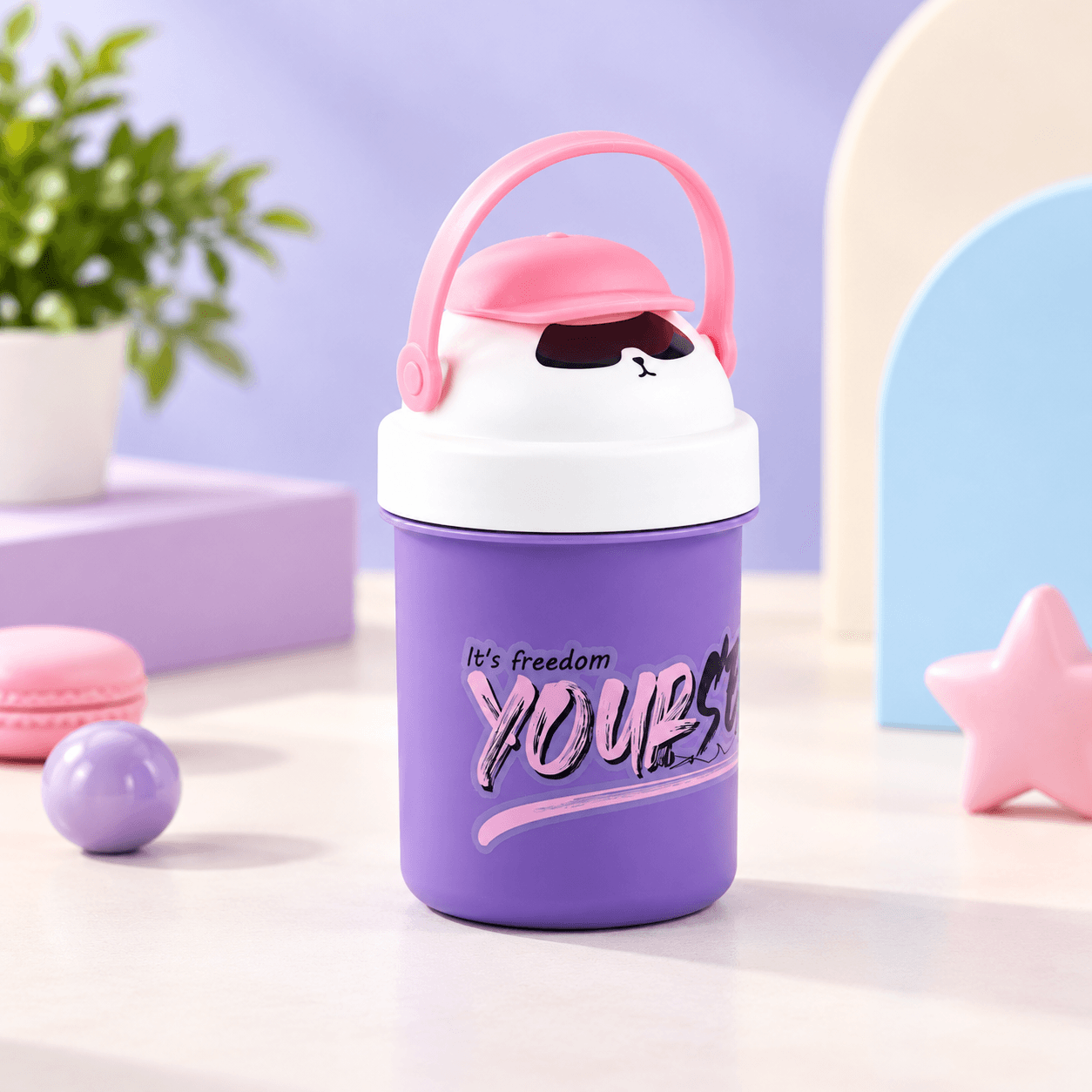 Cool Water Bottle Specs Design | Stylish Reusable Drinking Bottle for Kids| Portable Bottle for School & Travel (Color may vary)