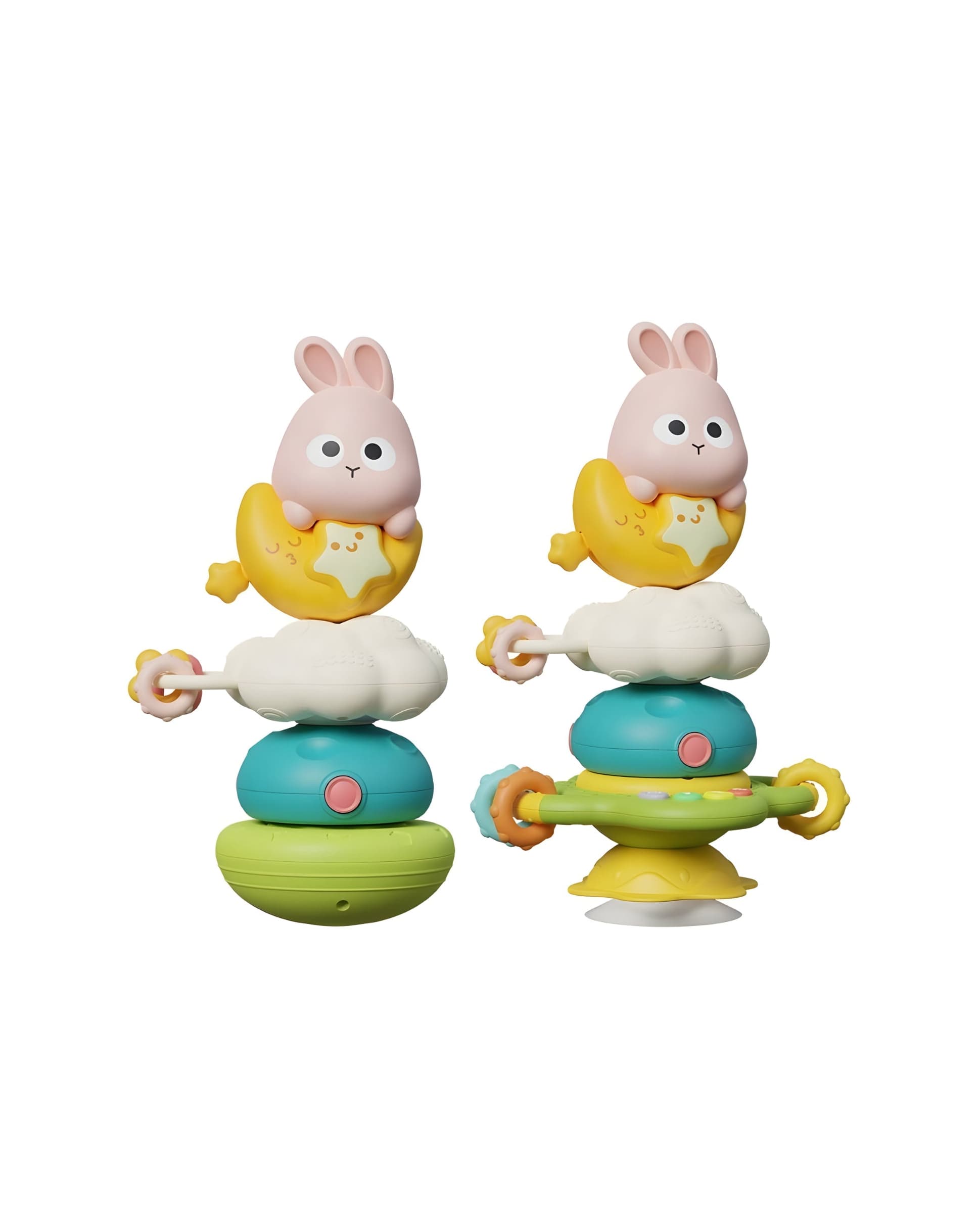 Jollyora New Product Infant Baby High Chair Frog Interactive Sensory Toy Montessori Educational Toys with Suction Cup and Music Juguetes - PACK OF 1 - COLOR MAY VARY