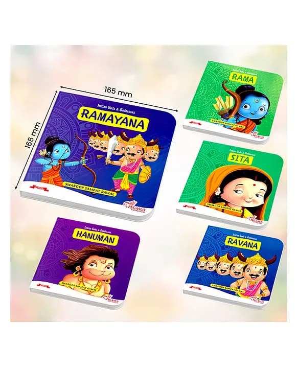 Pegasus Ramayana Story Book Set of 5 Books – Indian Gods & Goddesses Illustrated Storybooks for Kids