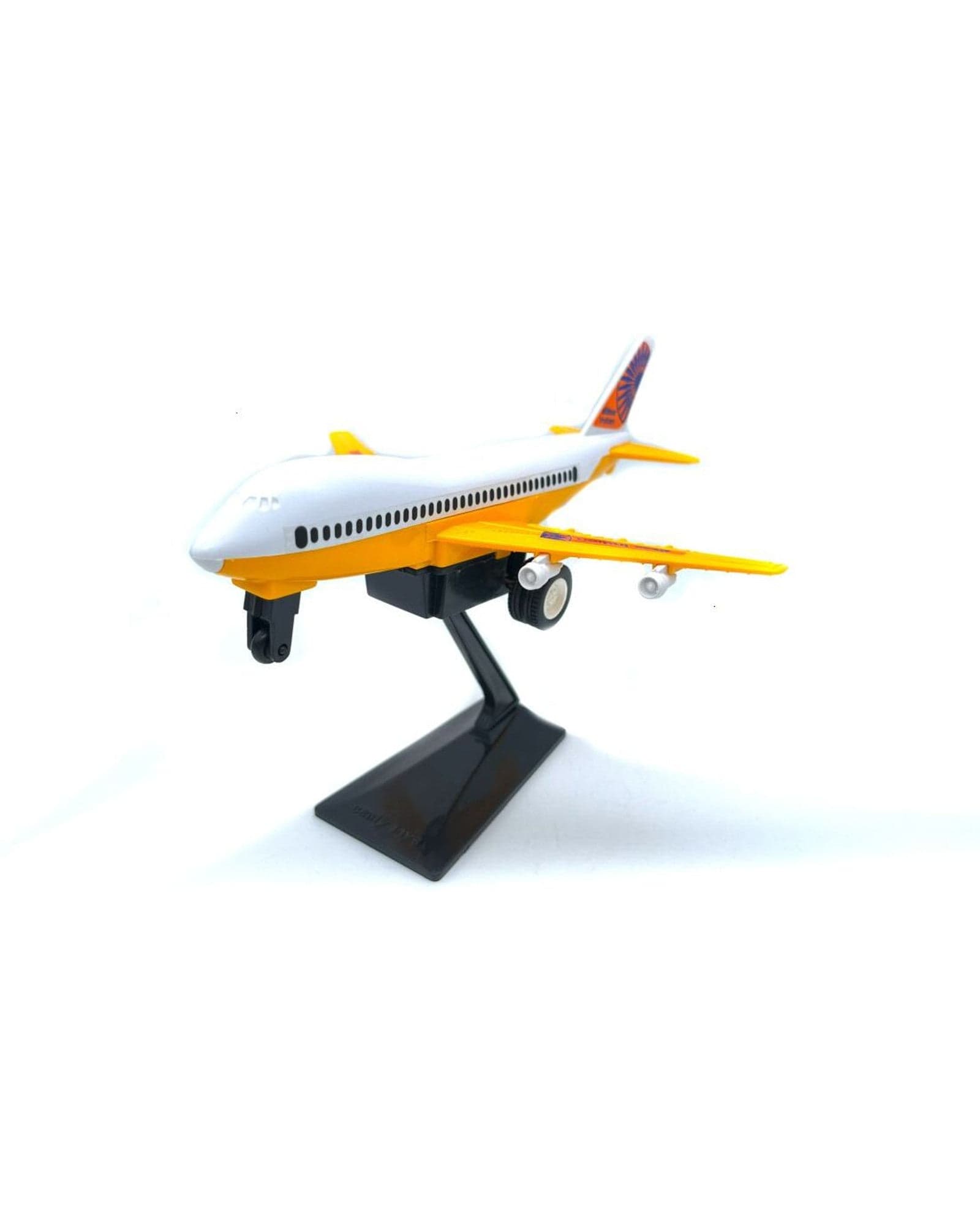 Centy Toys Pull Back Action Jet 747 | Friction Powered Airplane Toy with Free-Rolling Wheels for Kids | Pack of 1