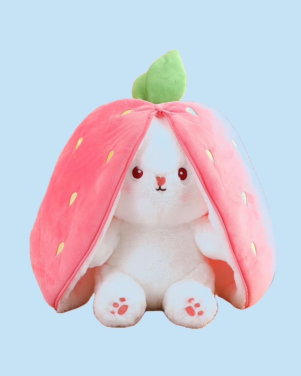 Bunny Cuddle Up with Comfort – Soft Pink & White Plush Toy for Babies & Kids, Cozy, Safe, and Hug-Friendly