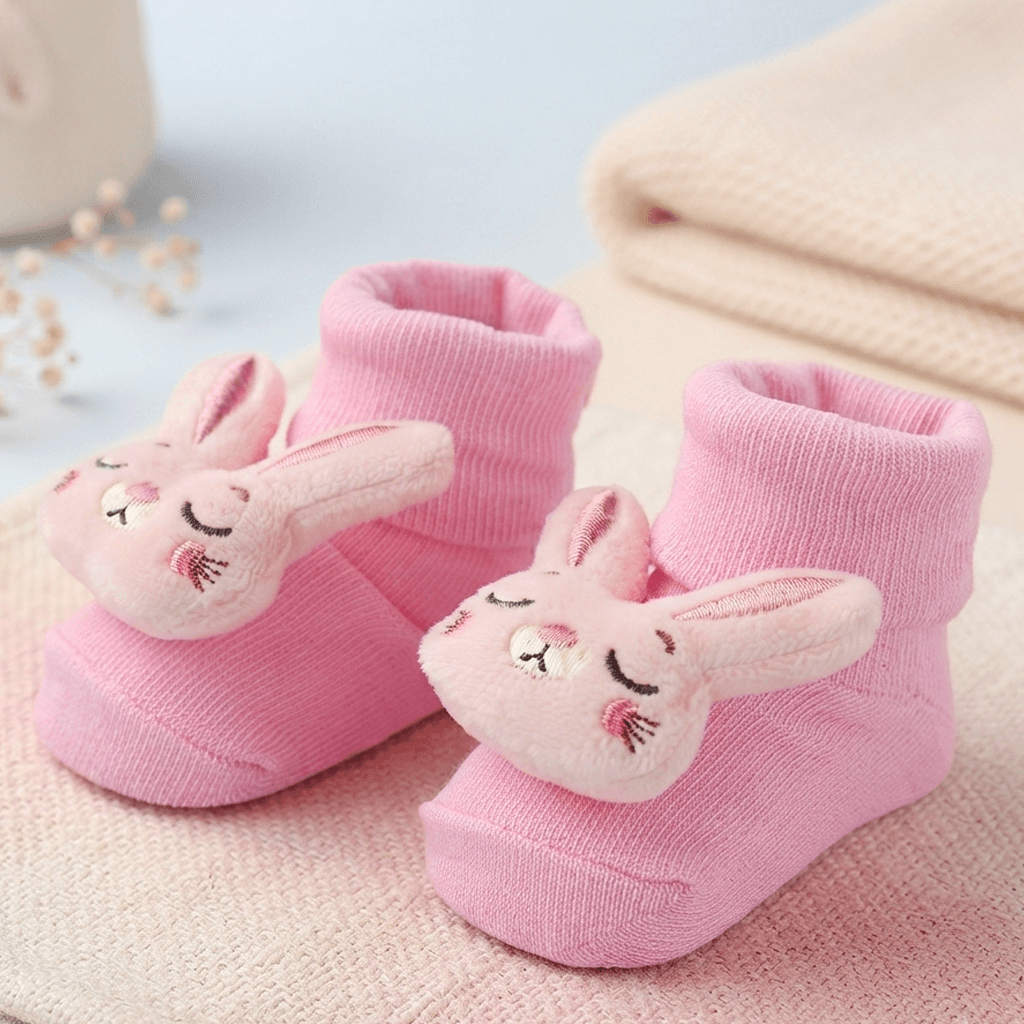 Baby Studio Unisex Pink Booties | Applique Pattern | Casual, Travel & Outdoor Wear | Hand Wash