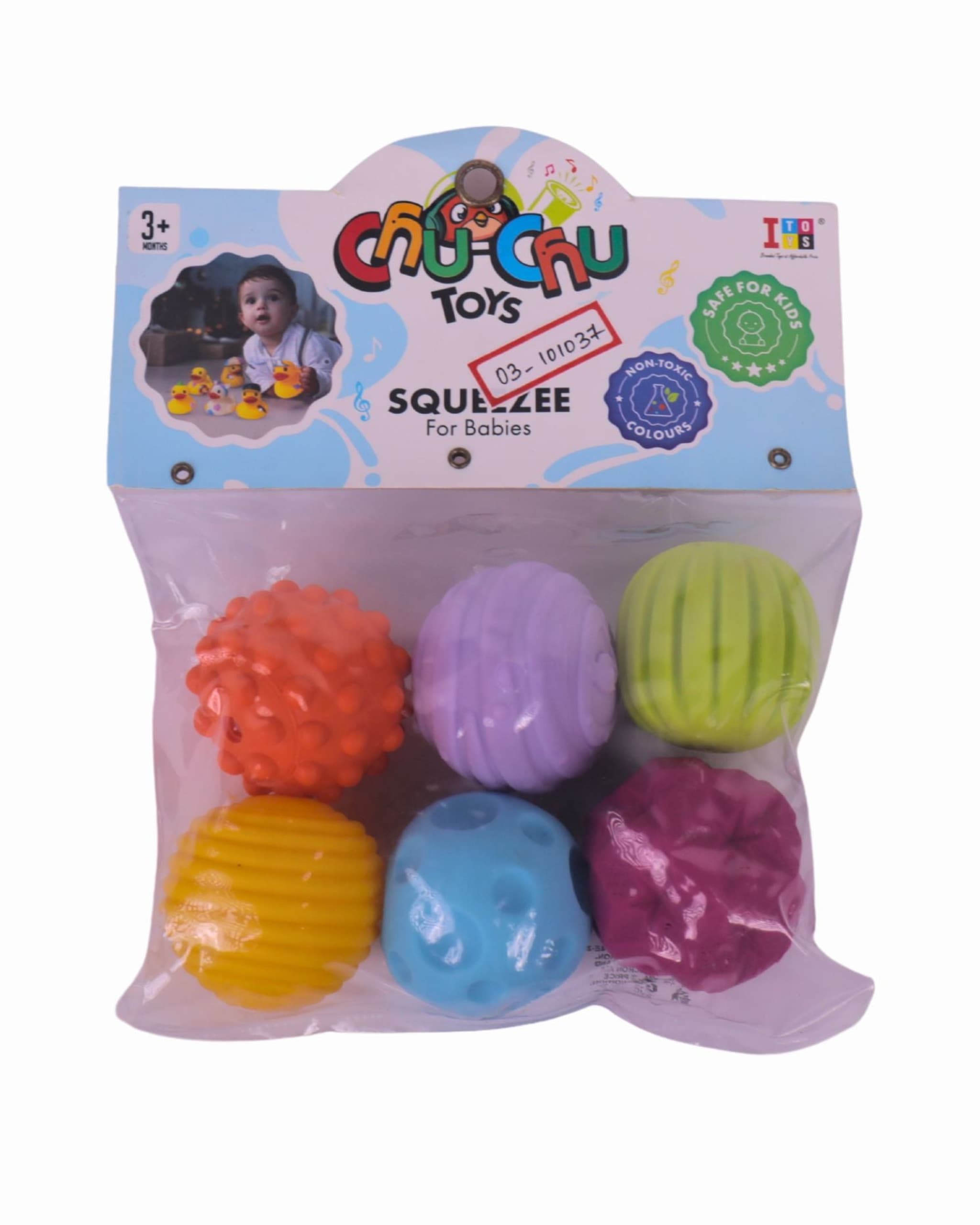 Squeezy Baby Toy Set – 6PCS Soft & Safe Squeeze Toys for Infants & Toddlers