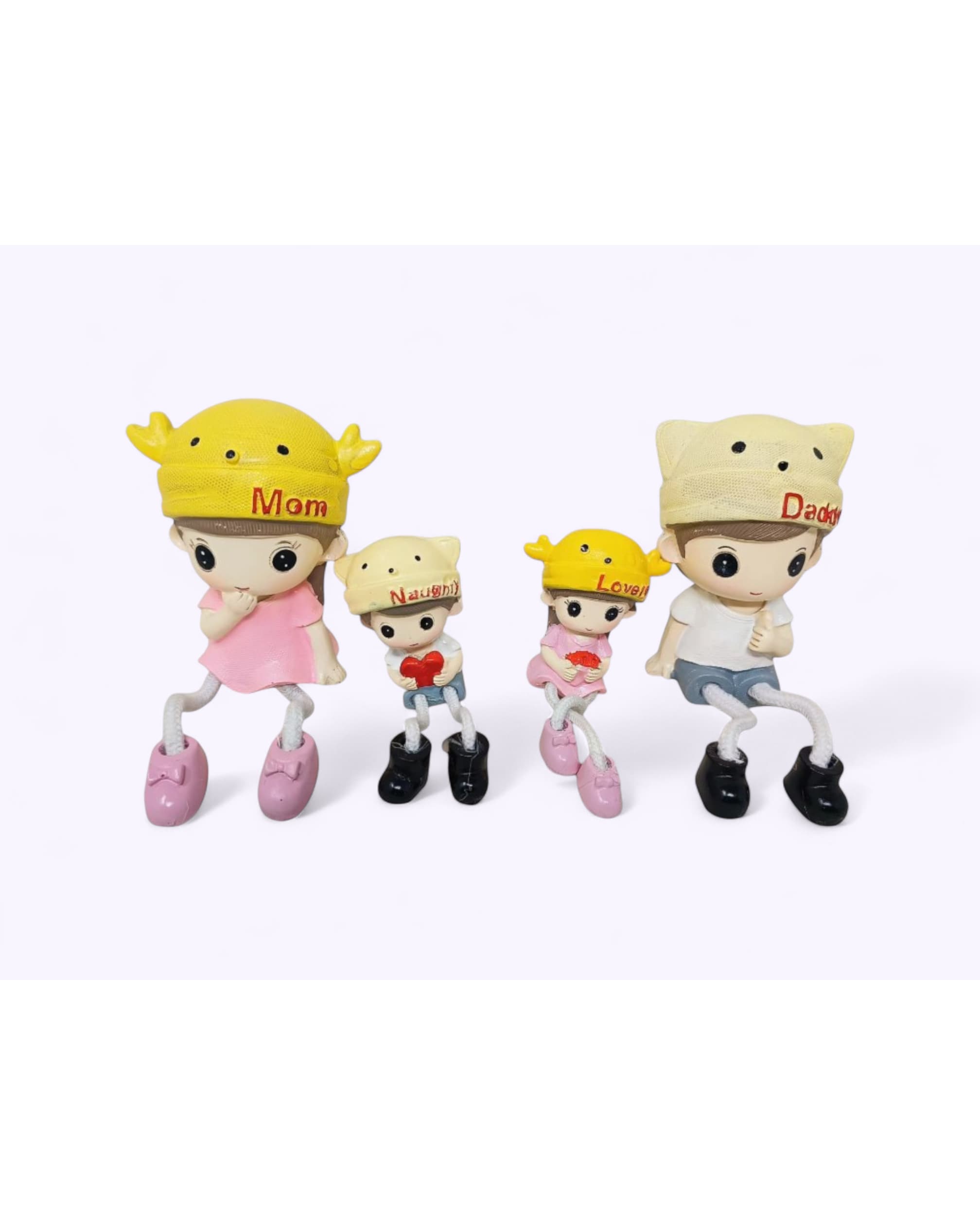 Smilebug Family Showpiece with Unique Hanging Legs