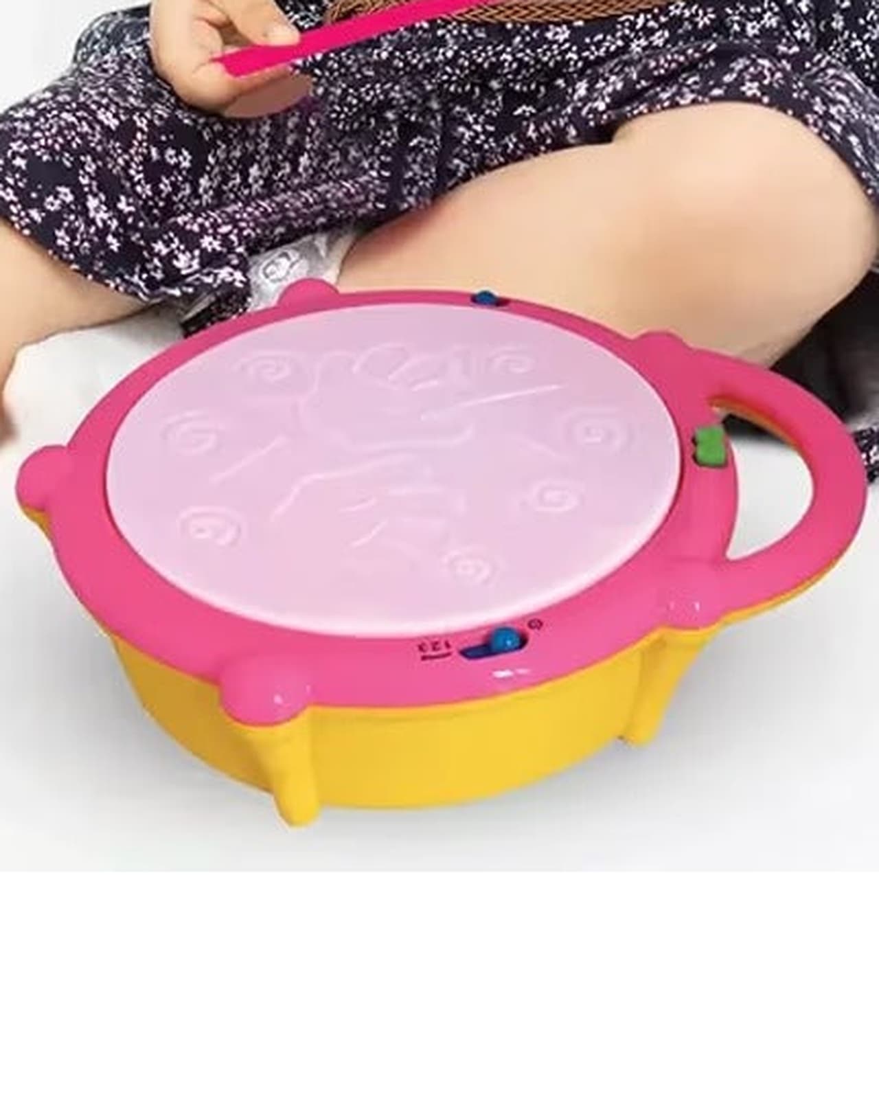 Smilebug FLASH DRUM- Multi-Color Drum Set for Kids – Musical Toy for Motor Skills, Sensory Play & Learning