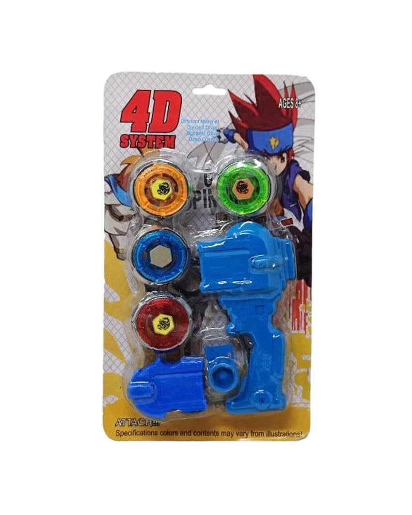 Smilebug 4-in-1 Beyblade A12 Metal Fusion Spinning Tops Battle Set