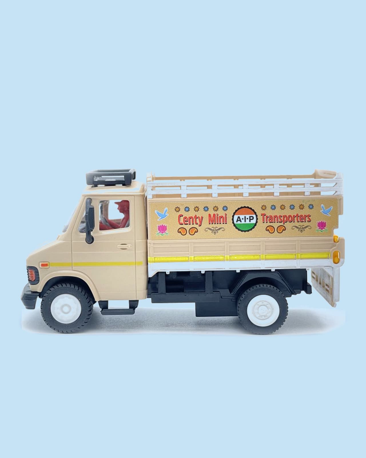 Pull Back Action Mini Transporter Truck Toy with Openable Tail Gate | Loading Vehicle Car Set for Kids