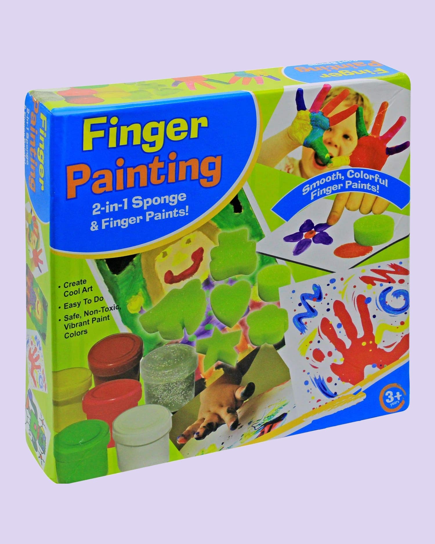 Finger Painting Junior Game | 2 in 1 Sponge & Finger Painting | Smooth, Colorful Finger Paints