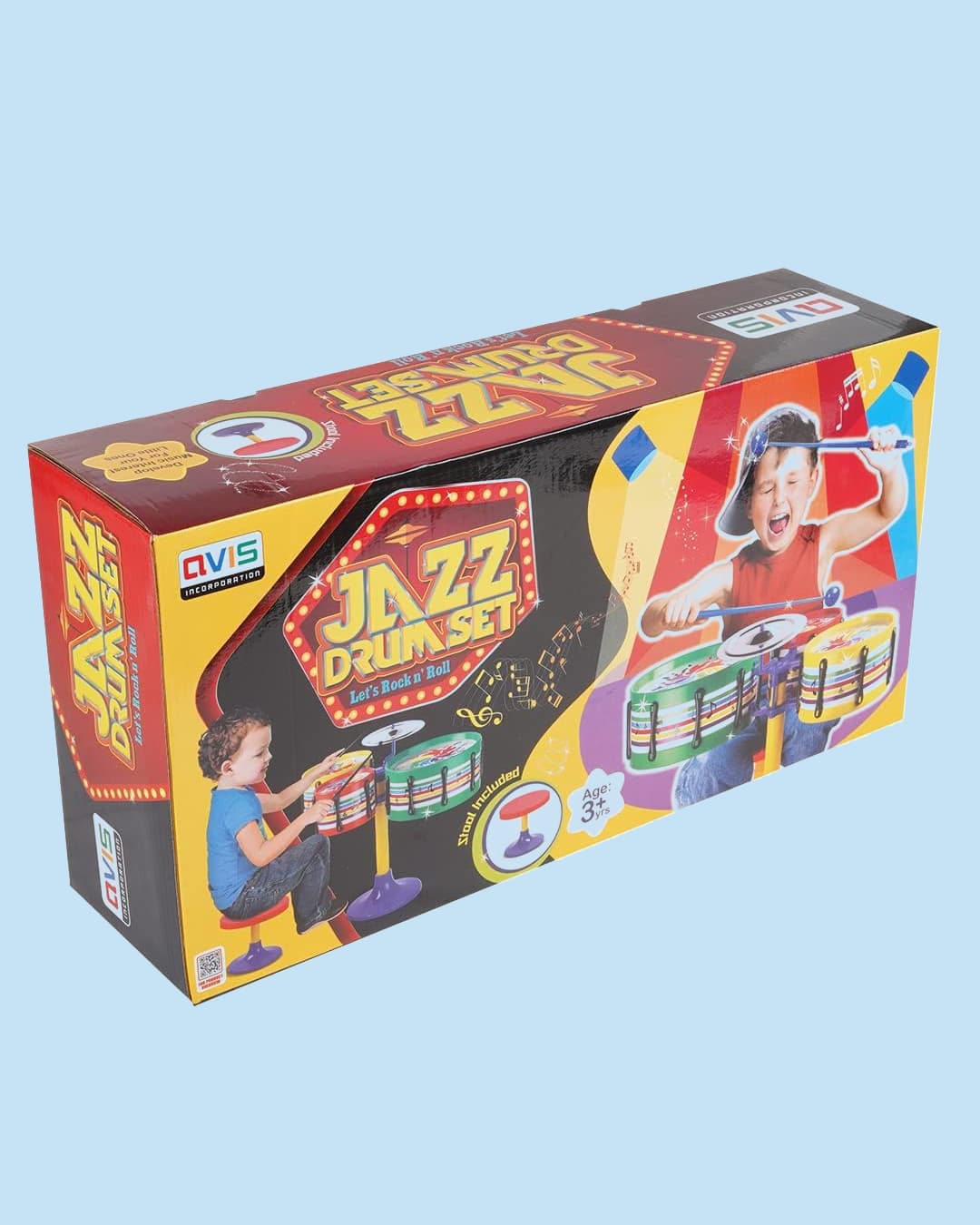 Jazz Drum Set Senior – Musical Drum Kit for Kids & Beginners, Rhythm Learning & Fun Play Instrument Toy Set