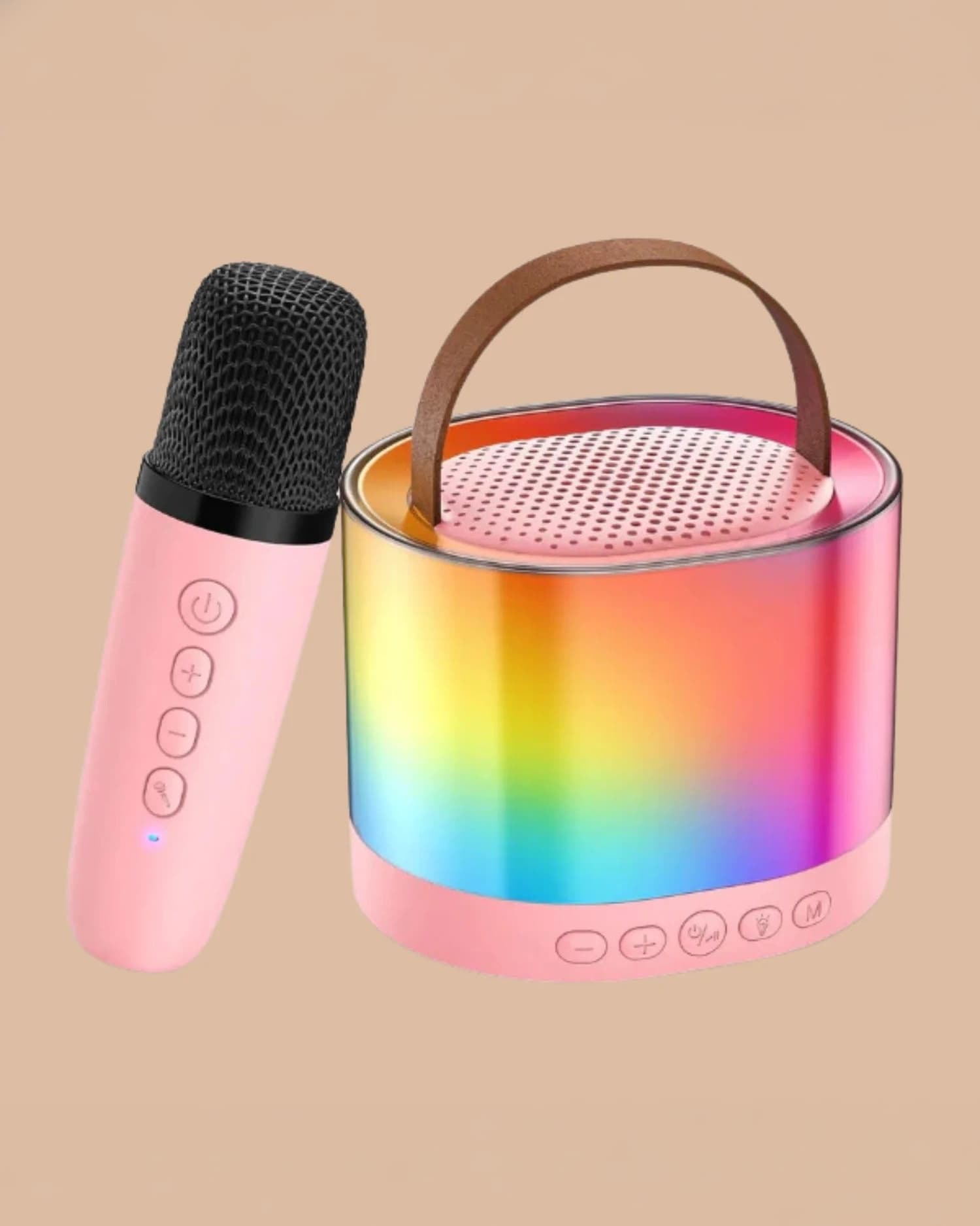Kidara Glow Tune Karaoke Machine with Mic for Kids Ages 4–12 Multicolor Portable Singing Toy Speaker System