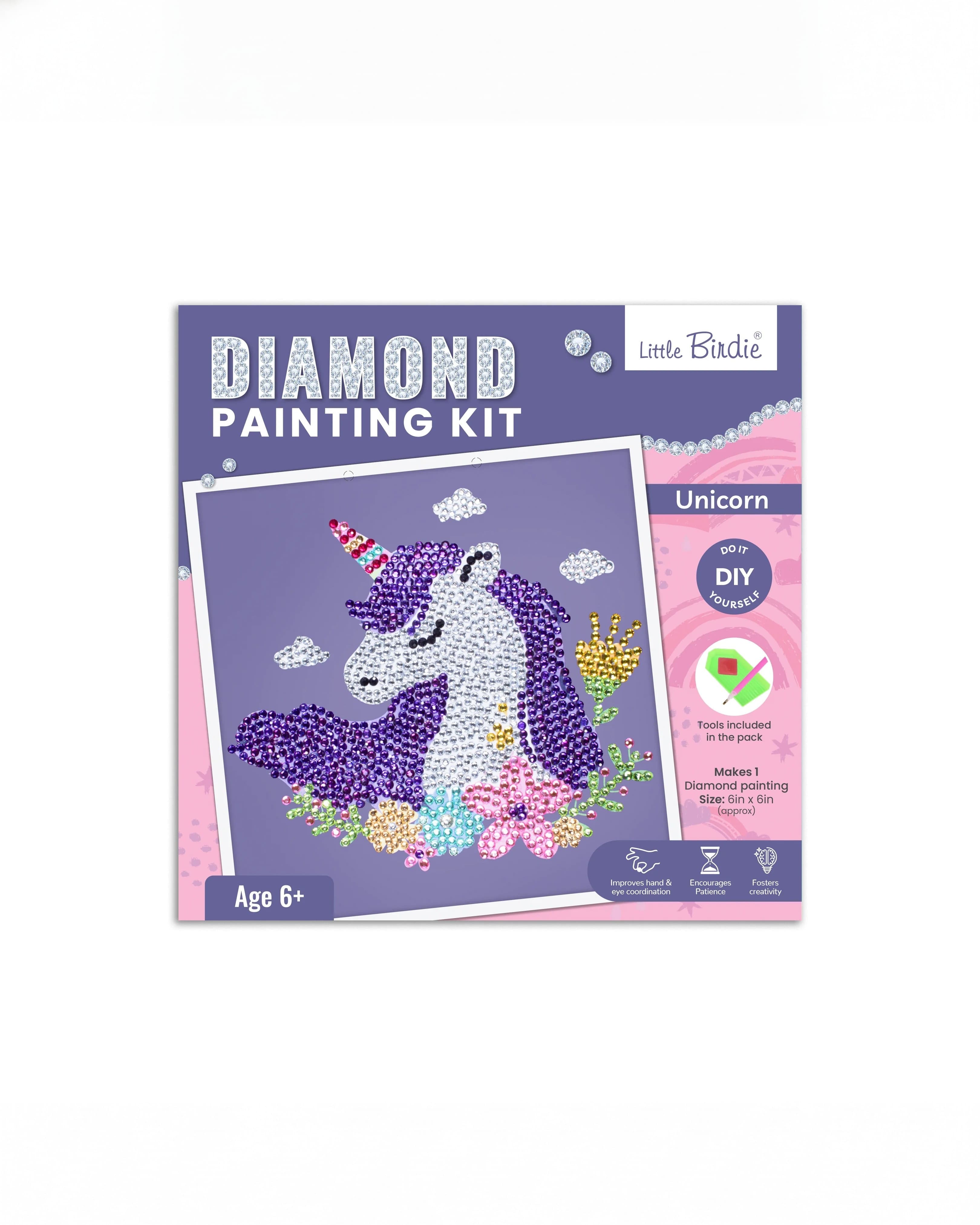 Itsy Bitsy DIY Diamond Painting Kit Unicorn Creative Art Craft Kit for Kids Beginners Mosaic Activity Set